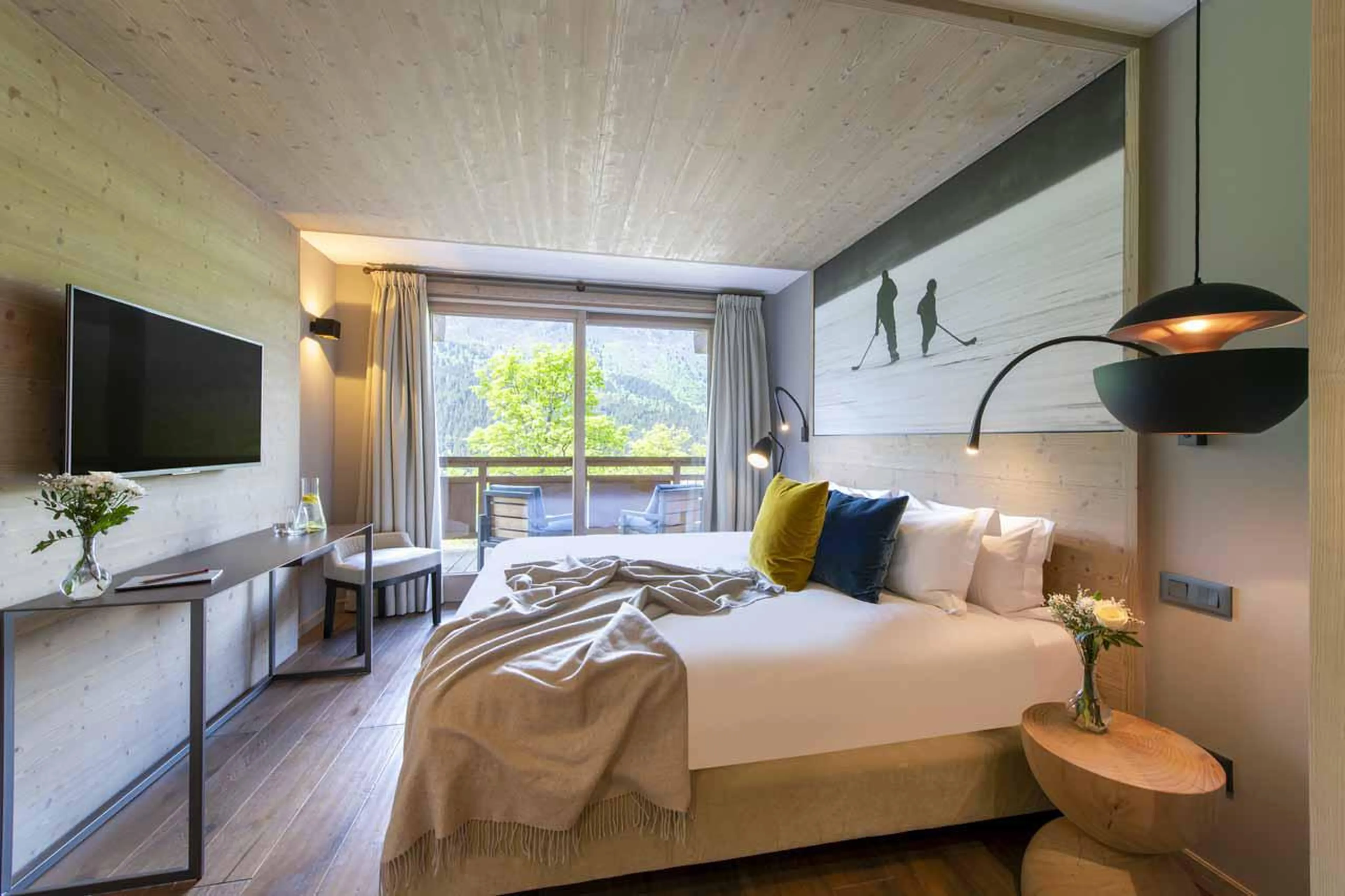 Bedroom two at Chalet Altius in Meribel