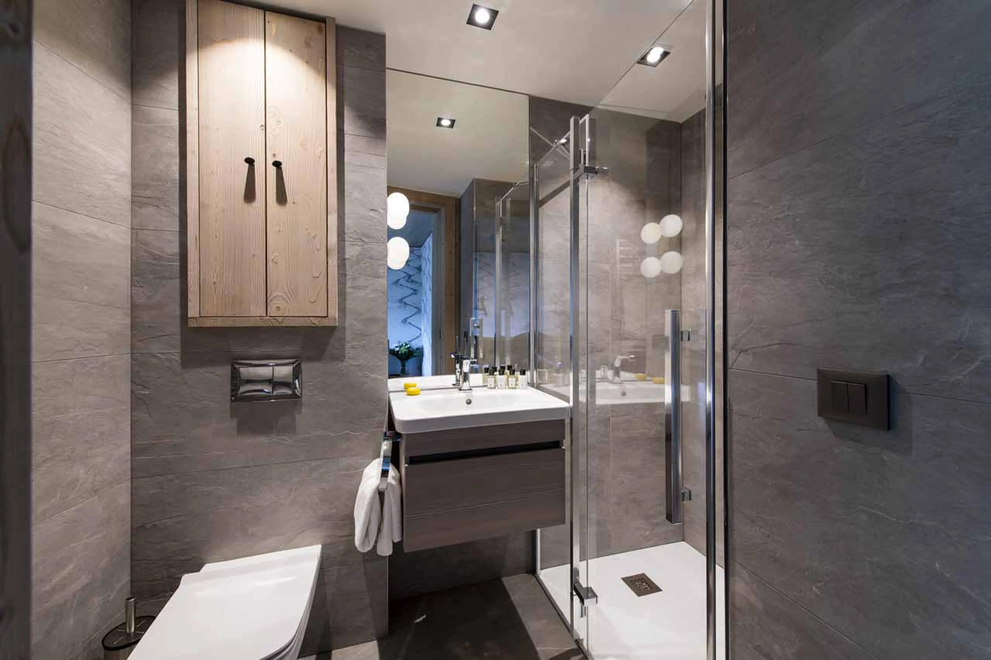 Shower room at Chalet Altius in Meribel