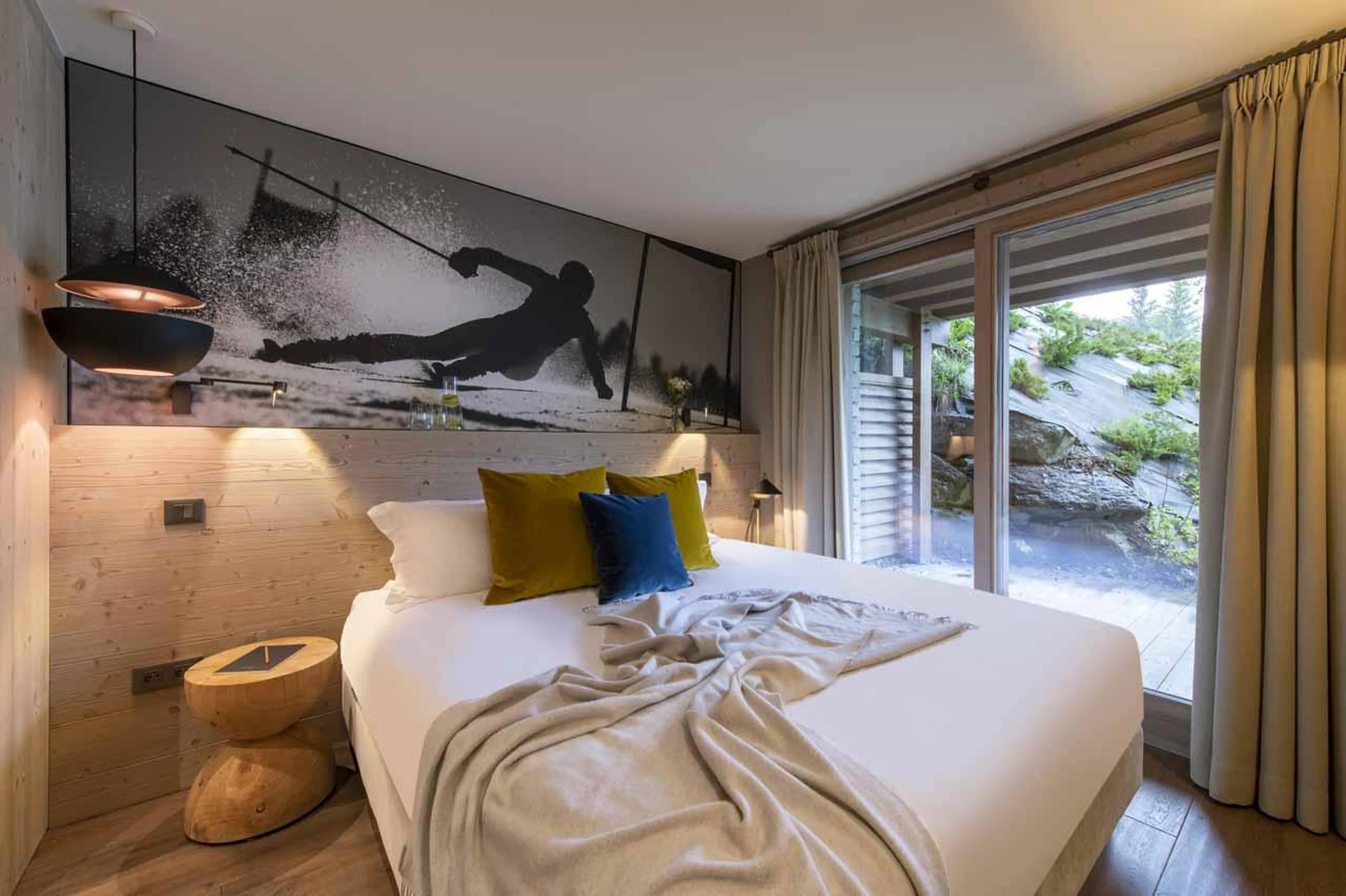 Bedroom five at Chalet Altius in Meribel