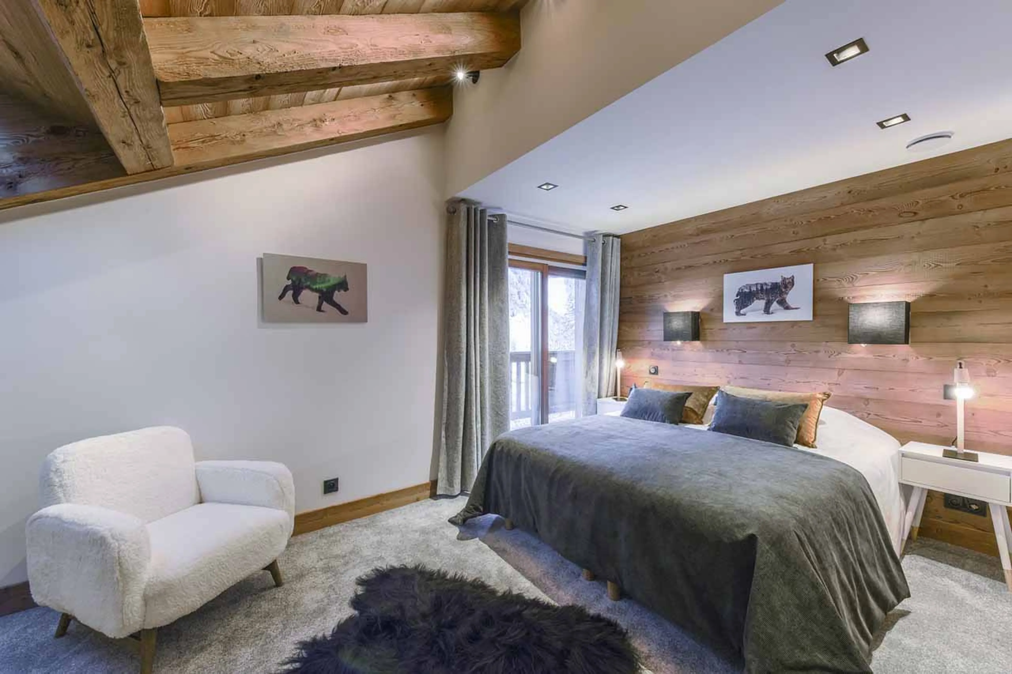 Bedroom four at Chalet Alya in Meribel