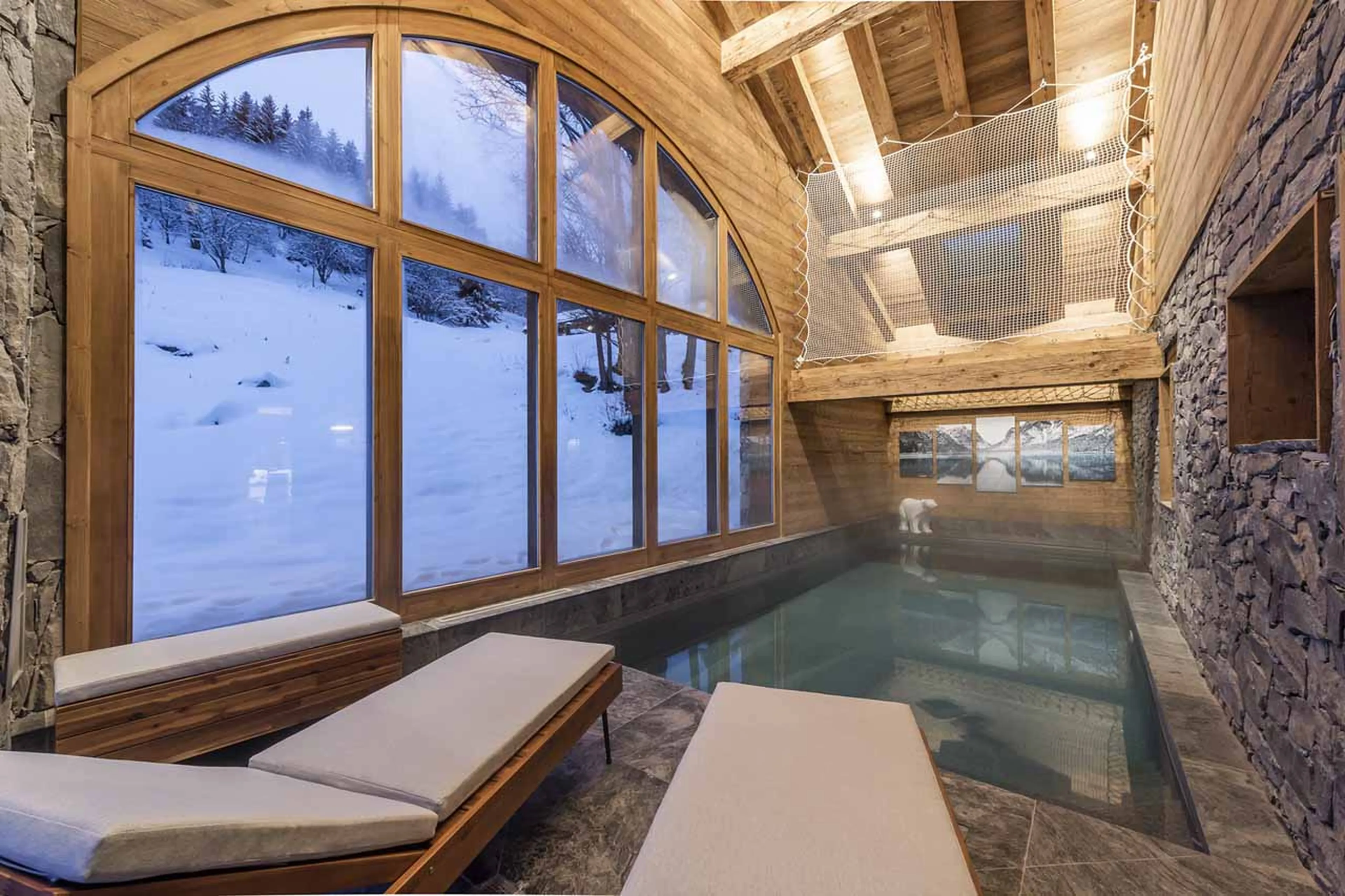 Indoor pool at Chalet Alya in Meribel