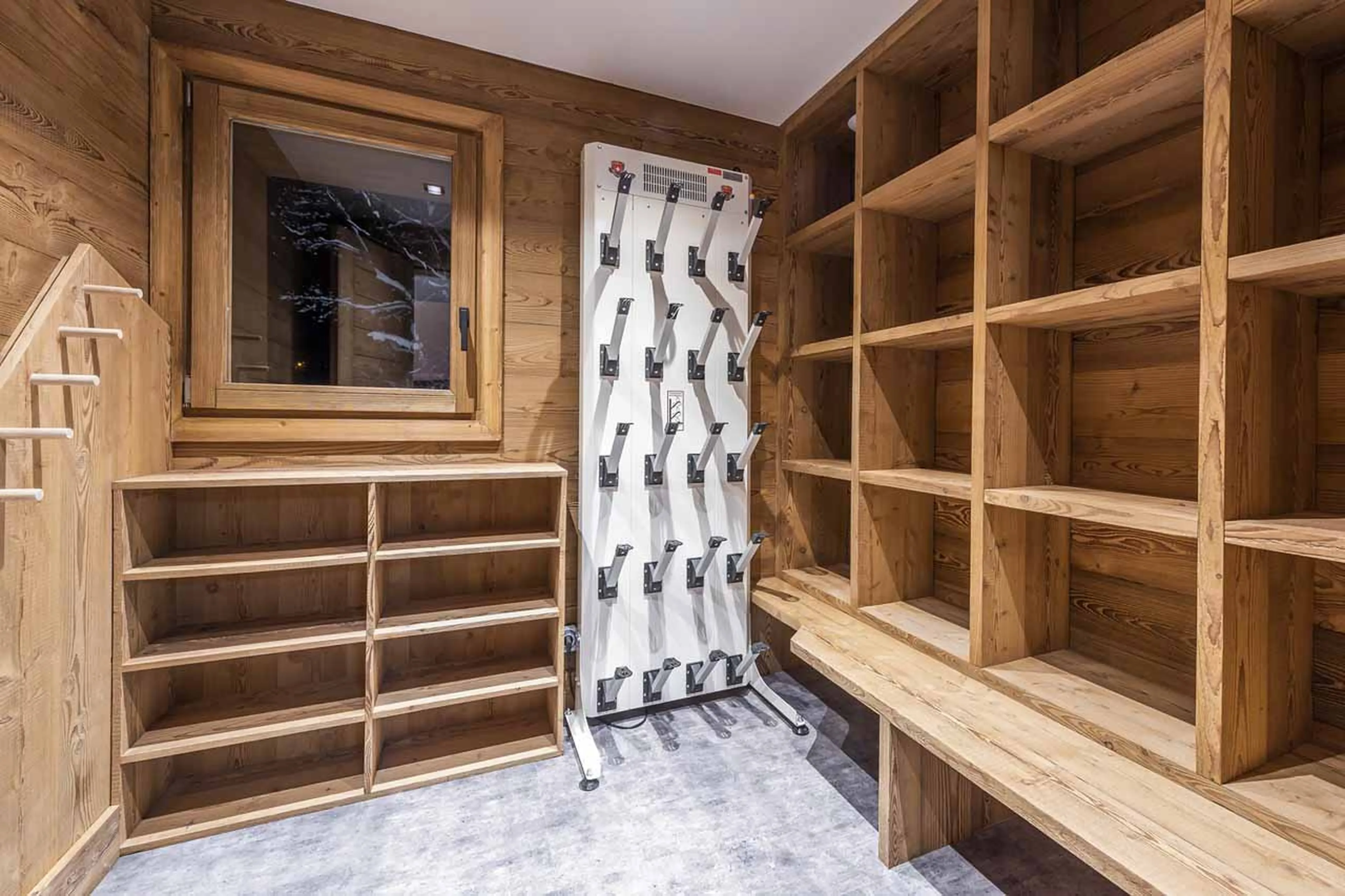 Ski room at Chalet Alya in Meribel