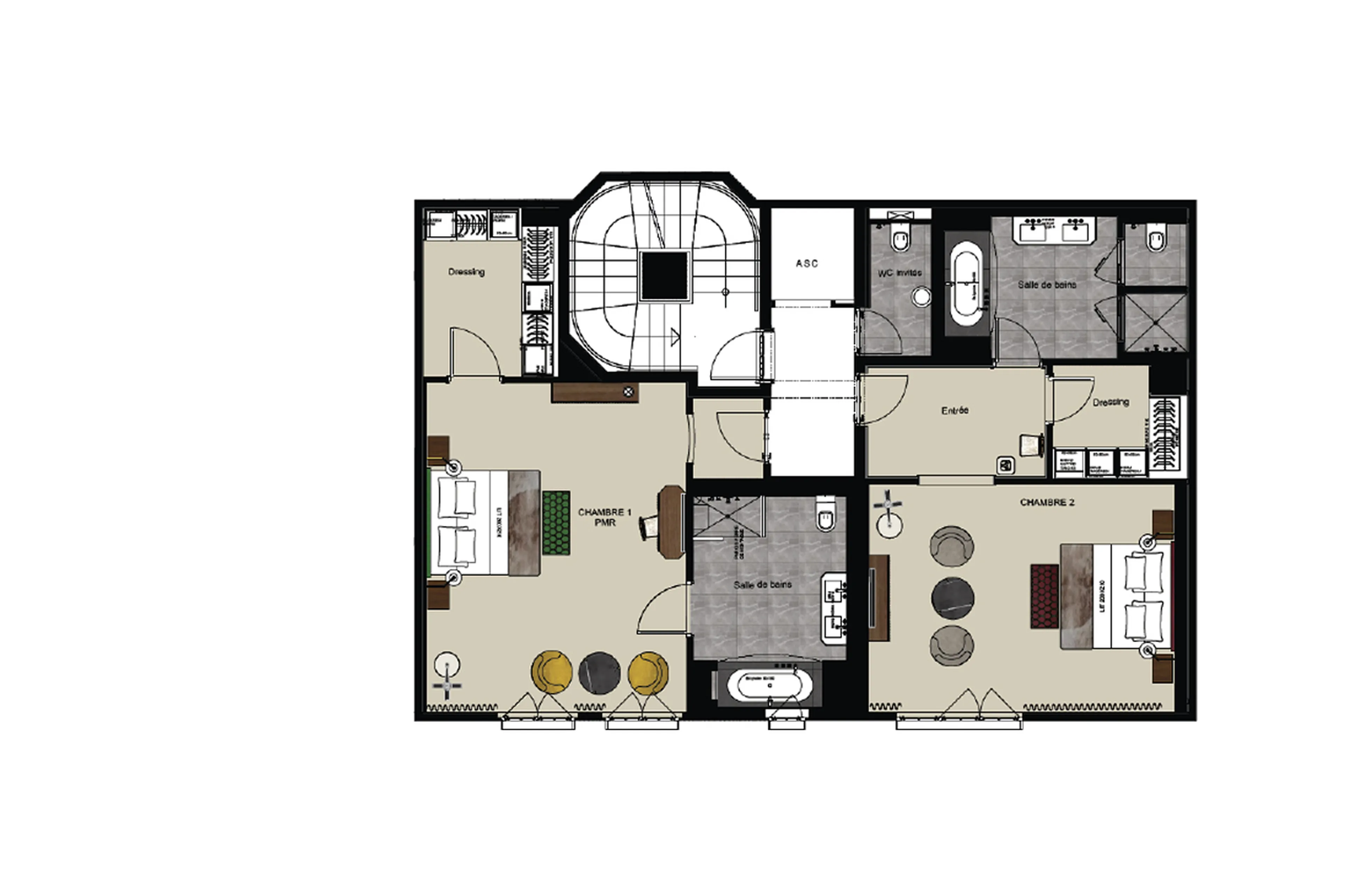 Level -1 floor plan of Chalet Amarante in Courchevel 1850