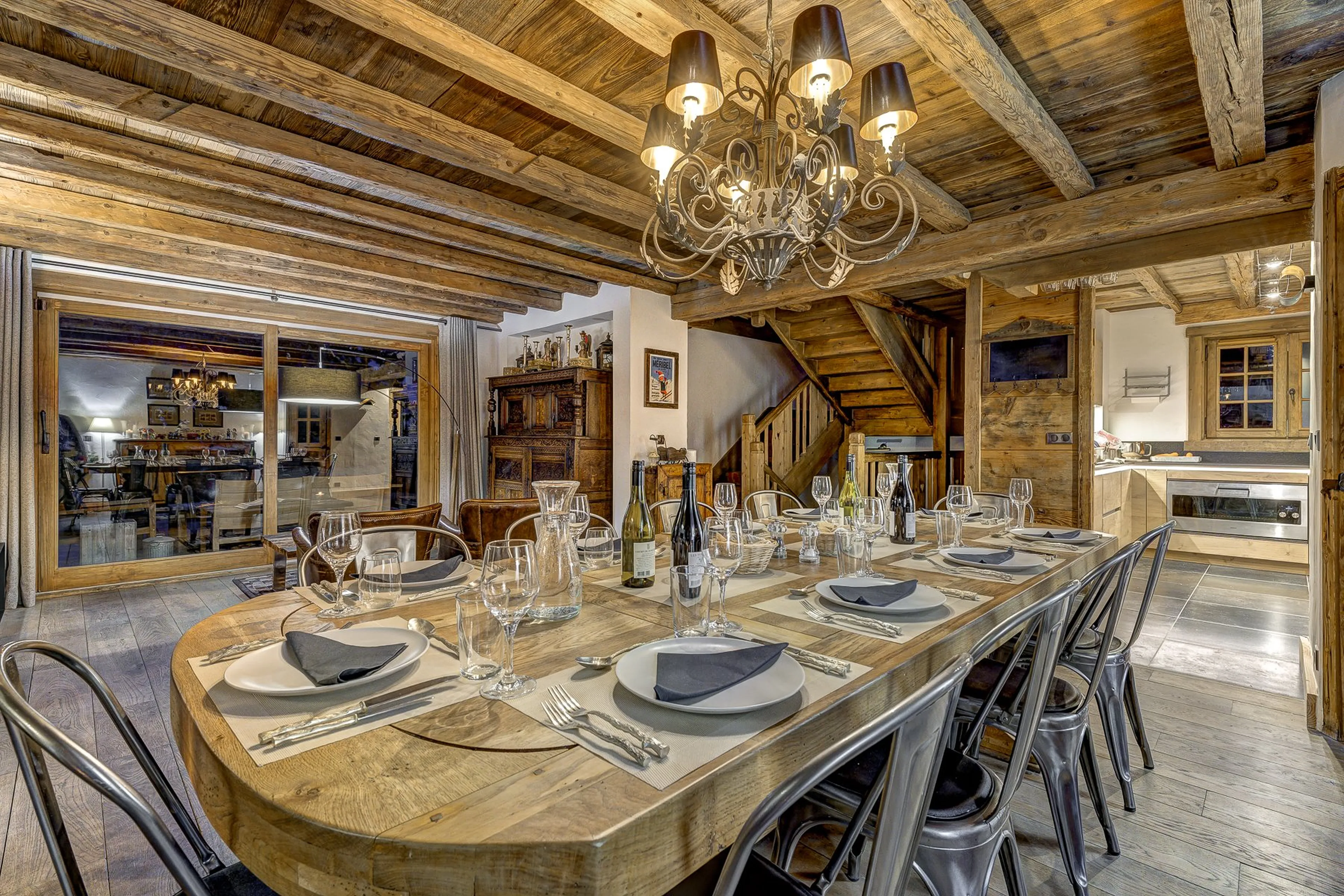 Dining table at Chalet Amarena in Meribel