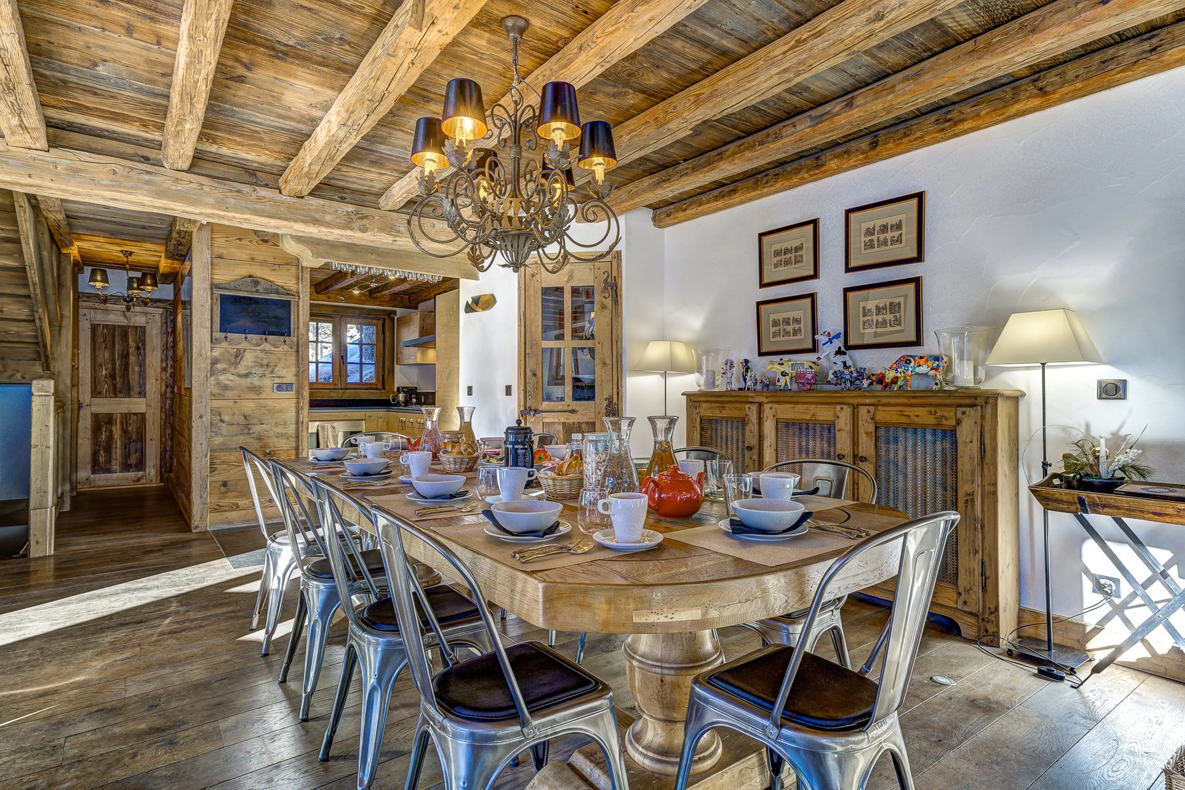 Dining area at Chalet Amarena in Meribel
