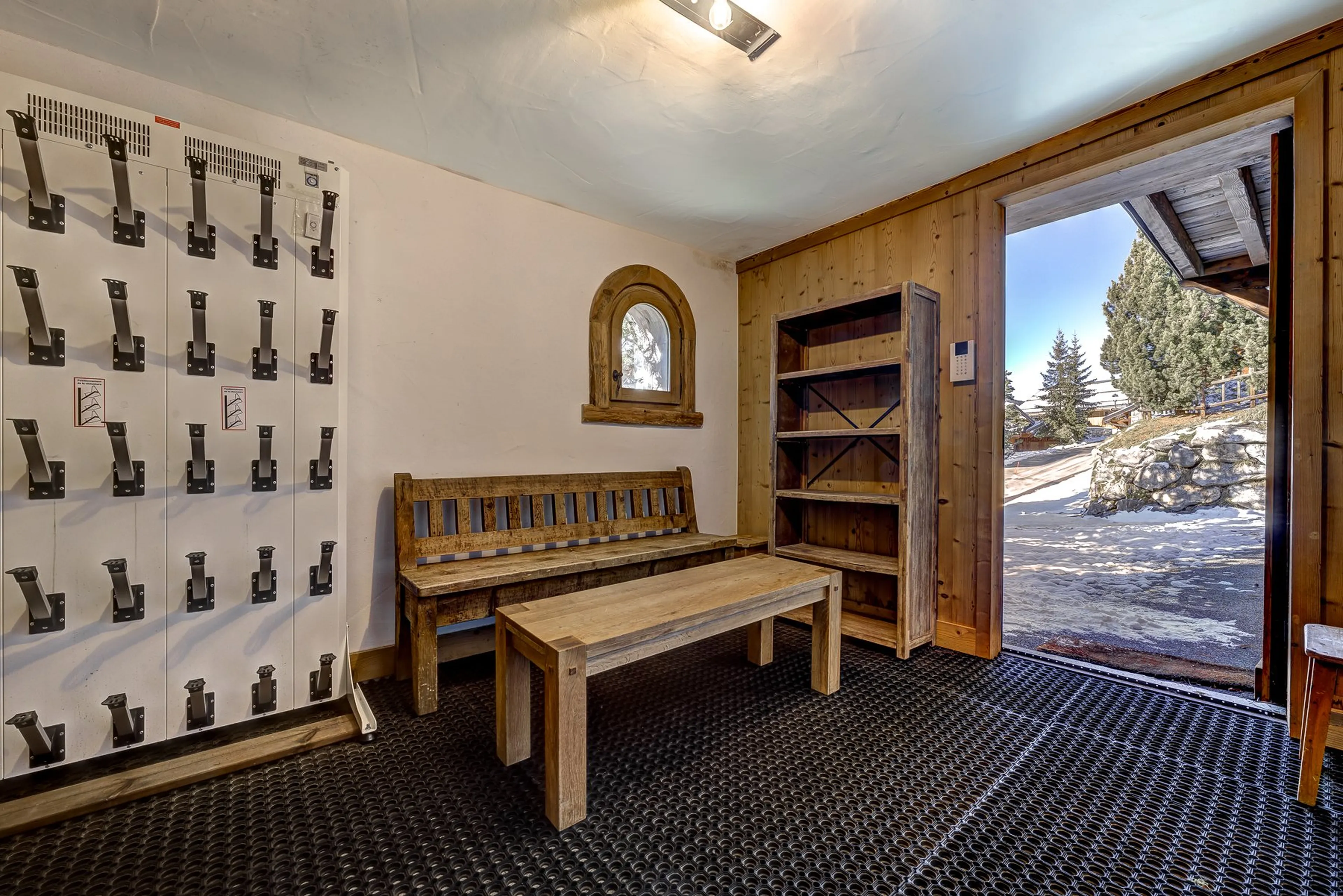 Ski room at Chalet Amarena in Meribel