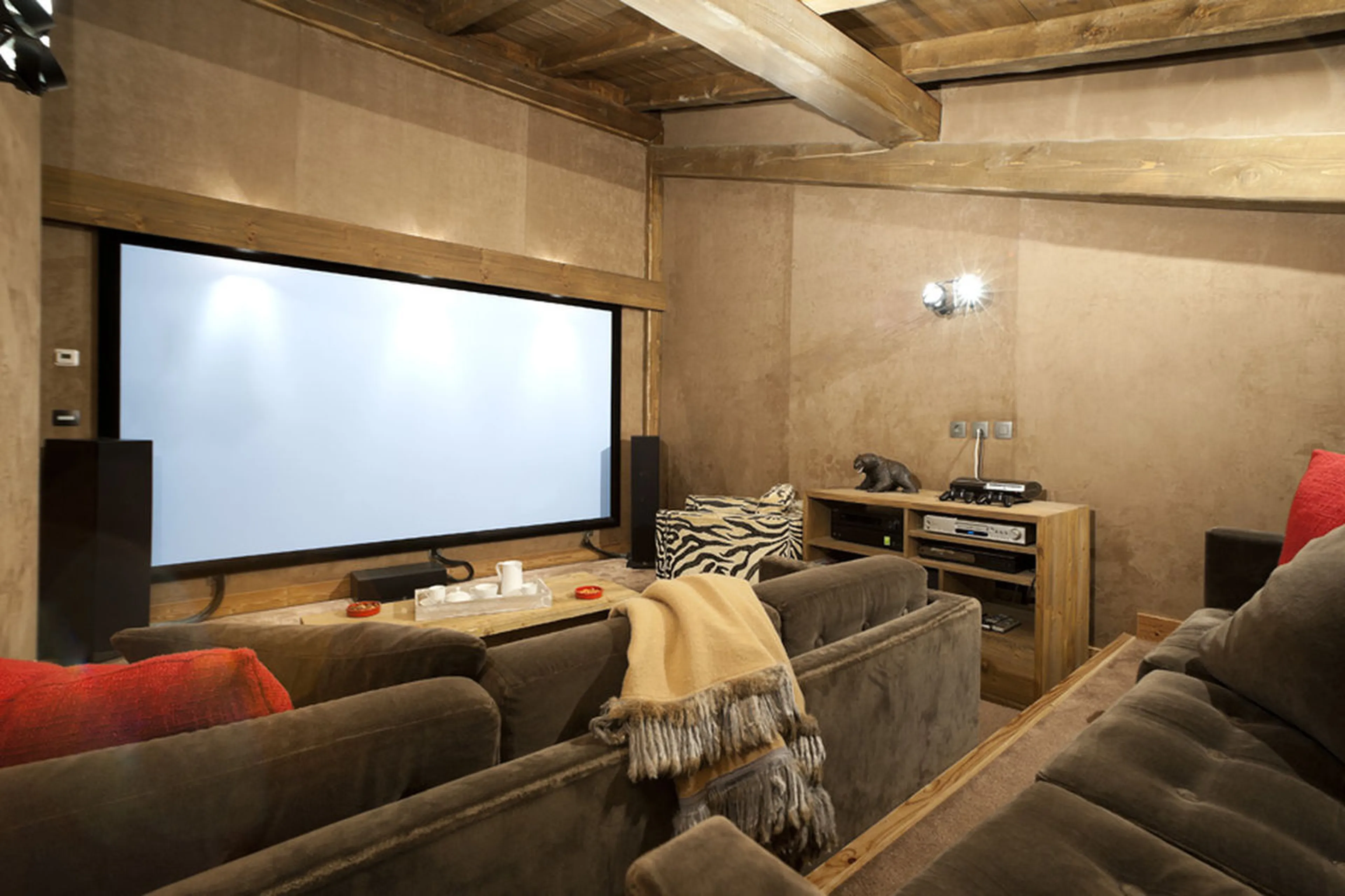 Cinema room at Chalet Amazon Creek in Chamonix