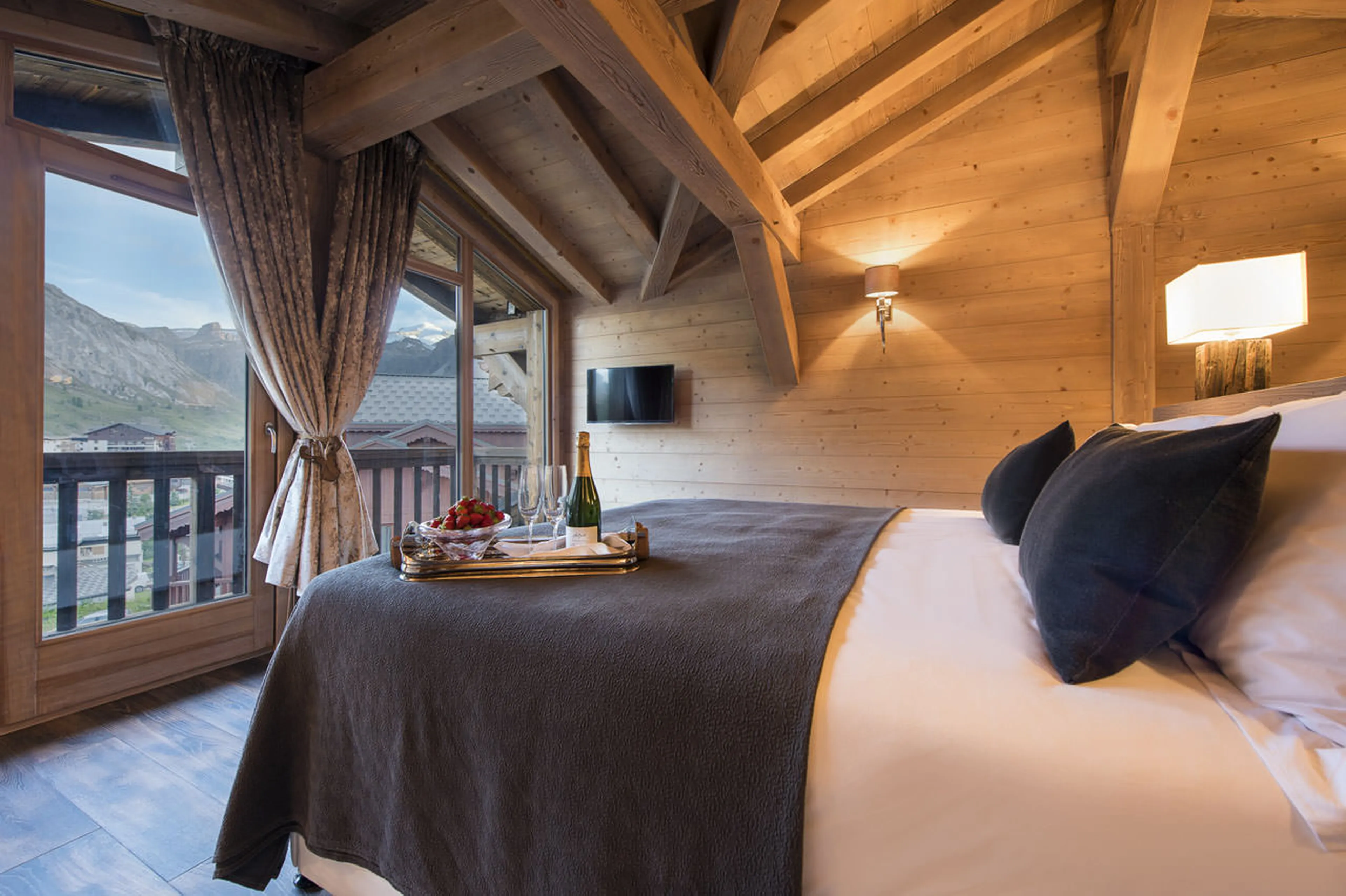 Balcony at Chalet Ambre in Tignes Le lac