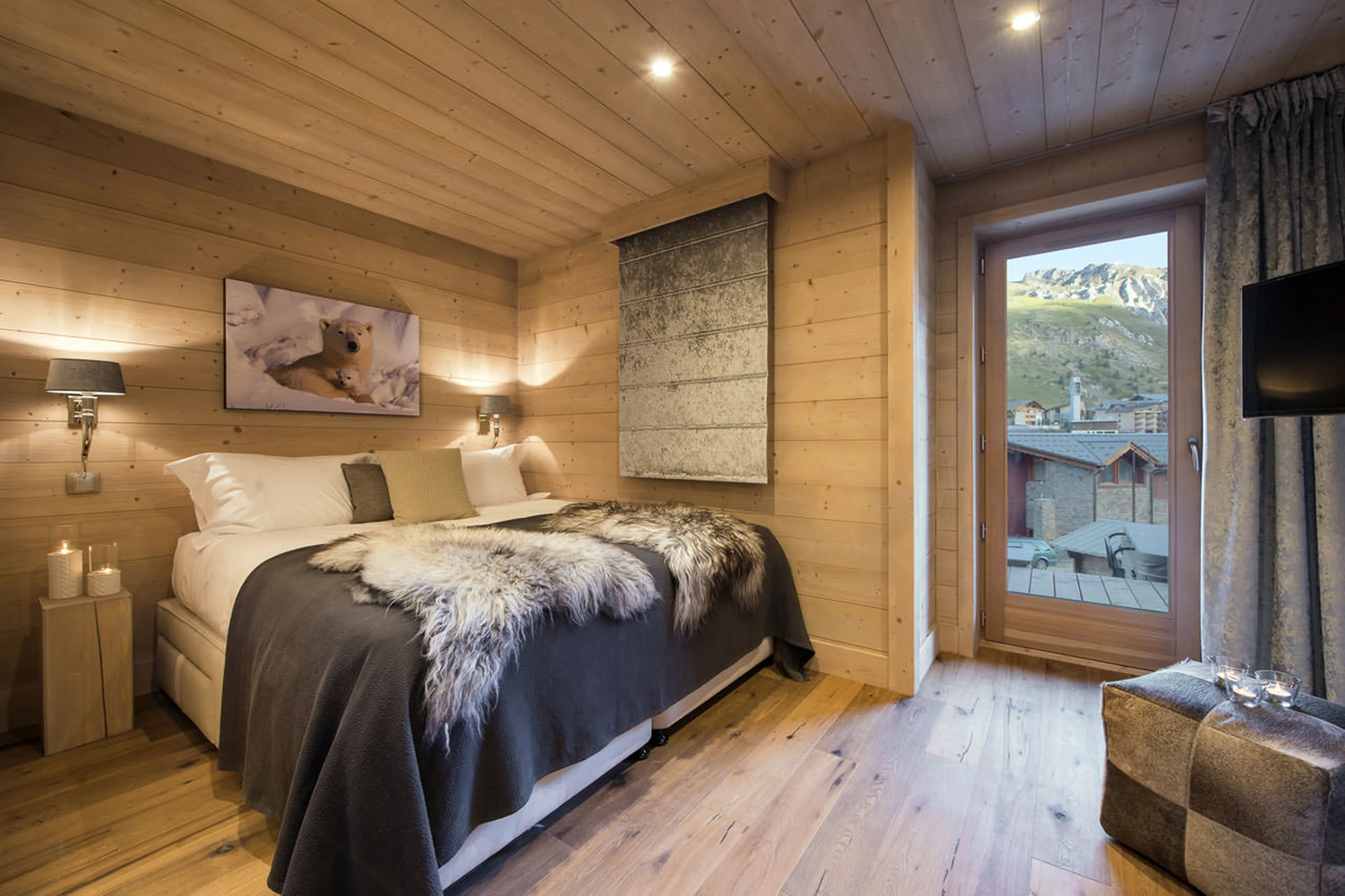Bedroom two at Chalet Ambre in Tignes Le lac