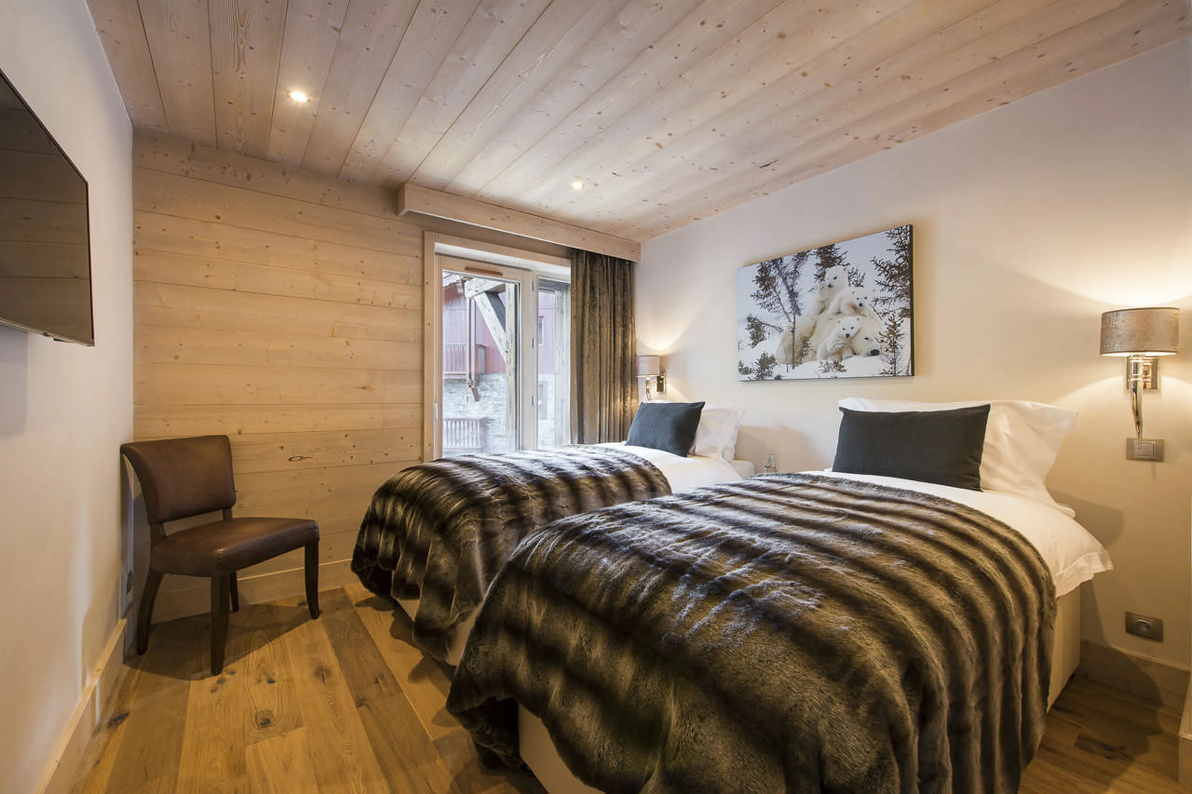 Bedroom three at Chalet Ambre in Tignes Le lac