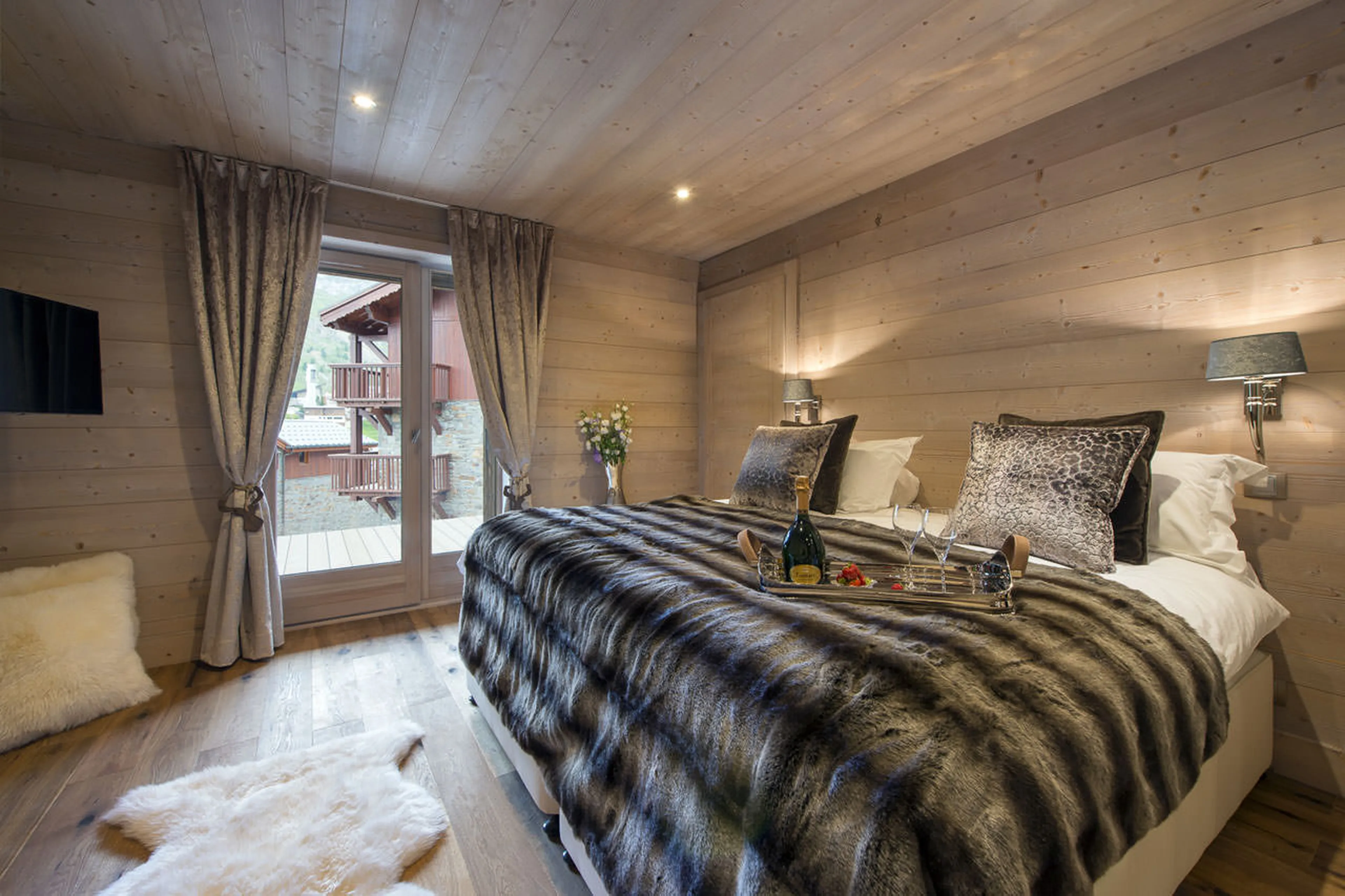 Bedroom four at Chalet Ambre in Tignes Le lac