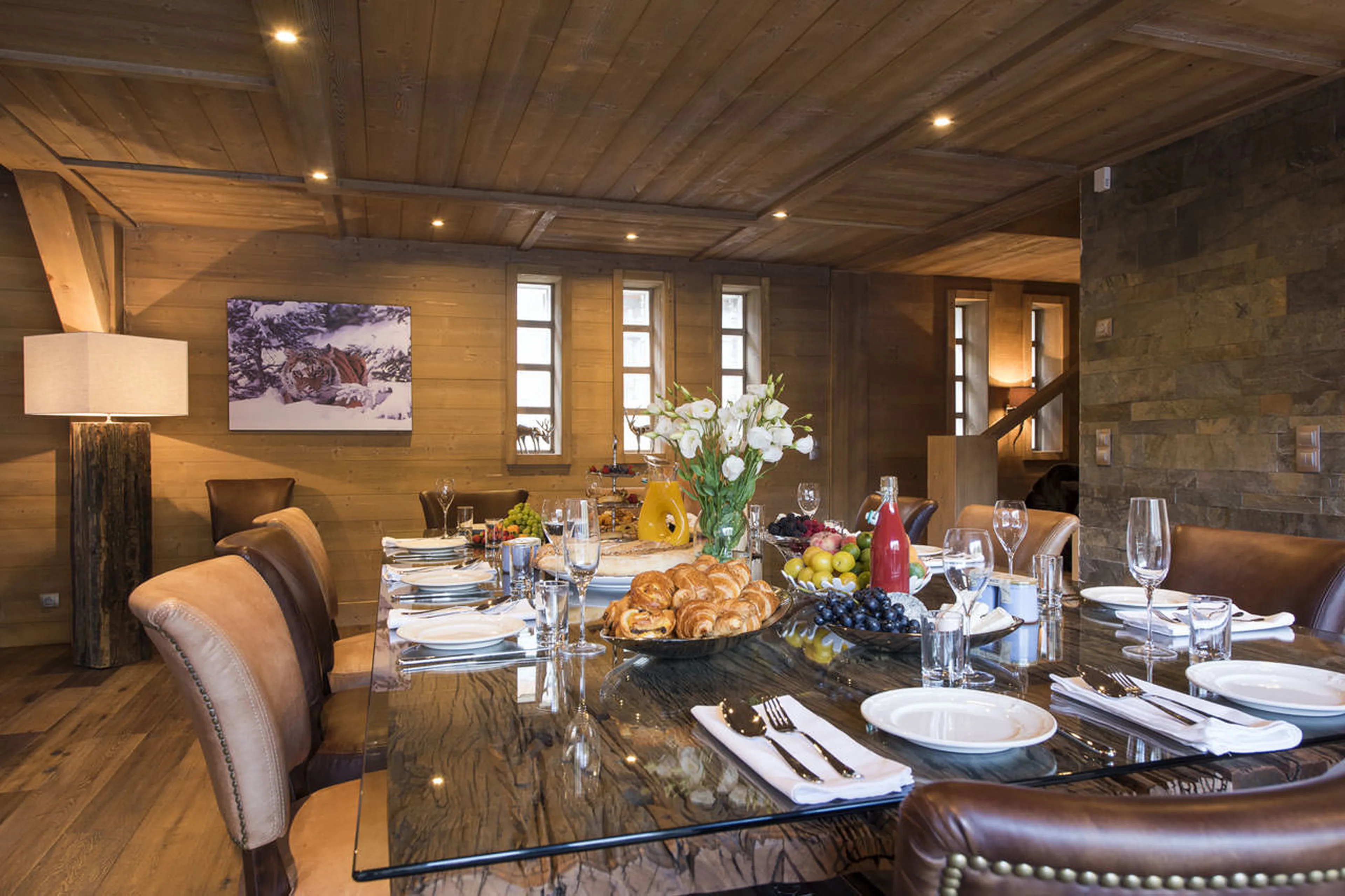 Breakfast at Chalet Ambre in Tignes Le lac