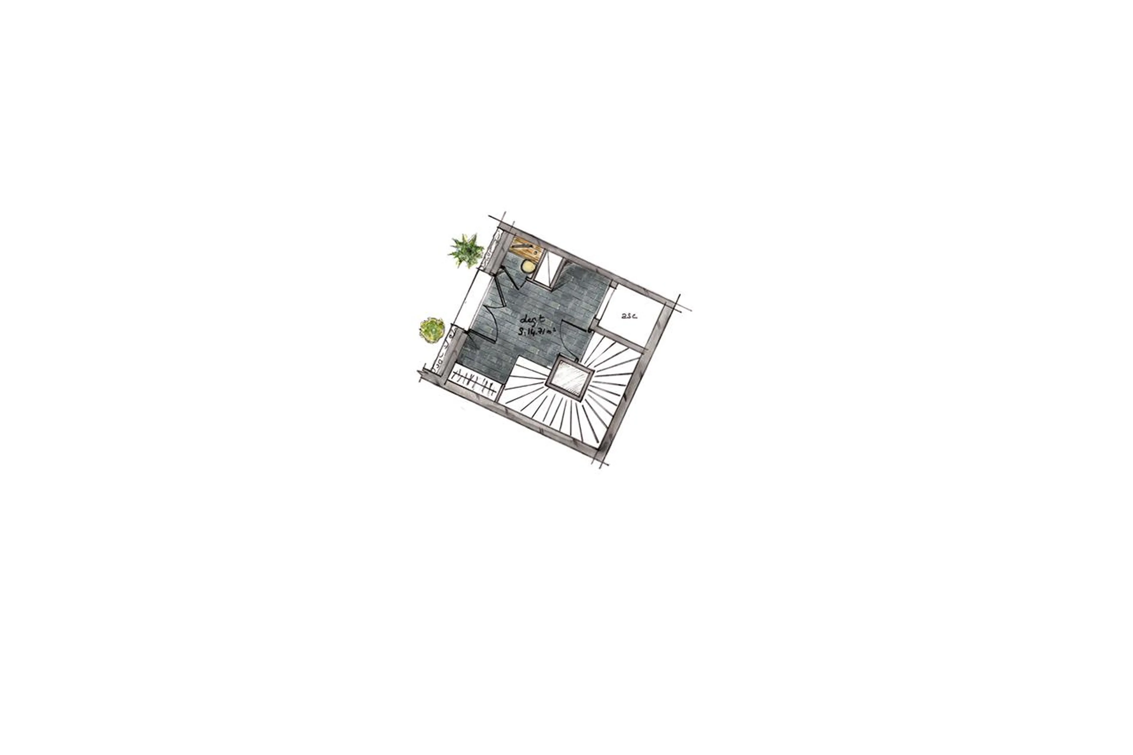 Level 0 floor plan of Chalet Ambre in Val d’Isere