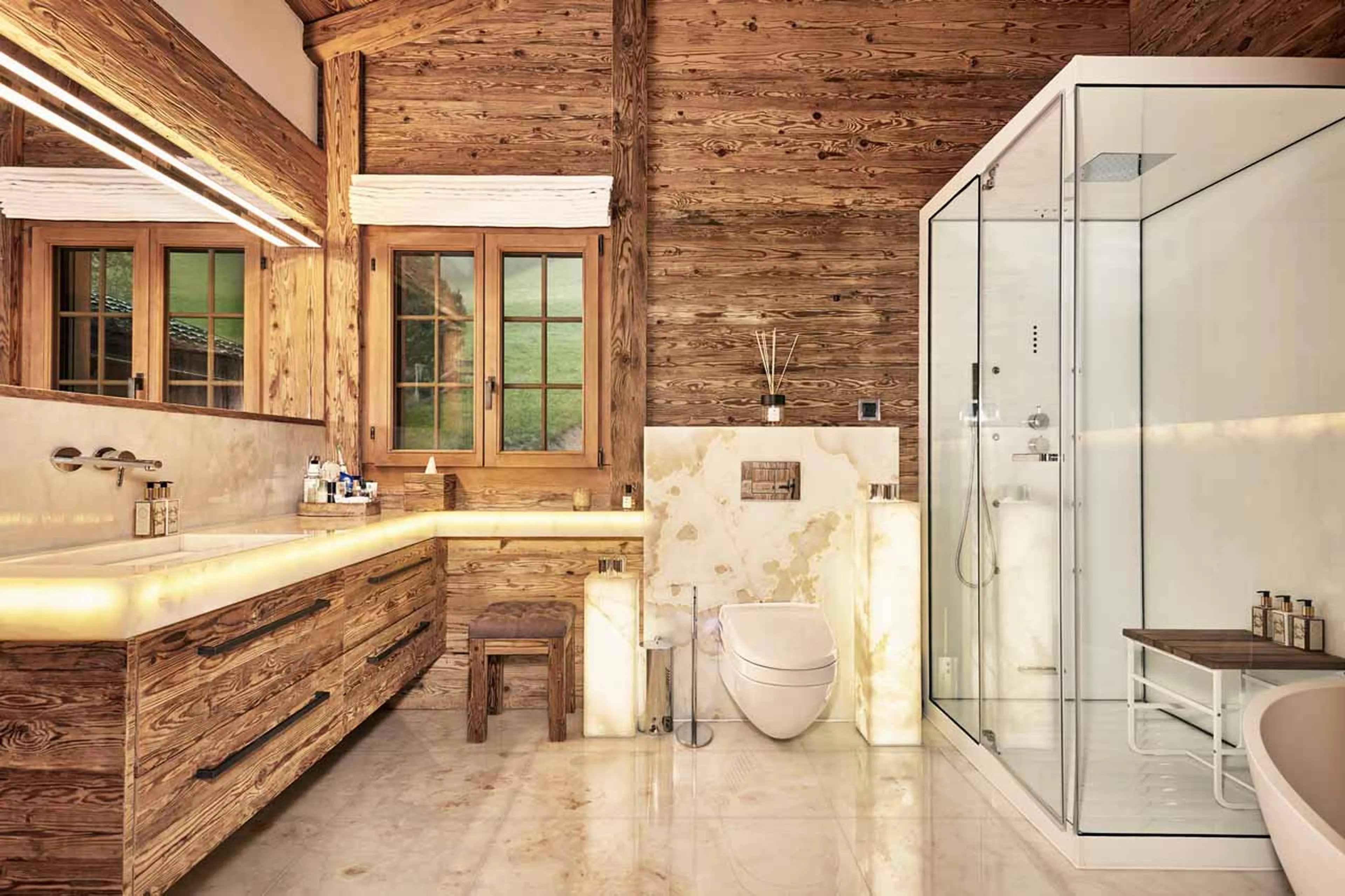 Bathroom at Chalet Amorica in Gstaad