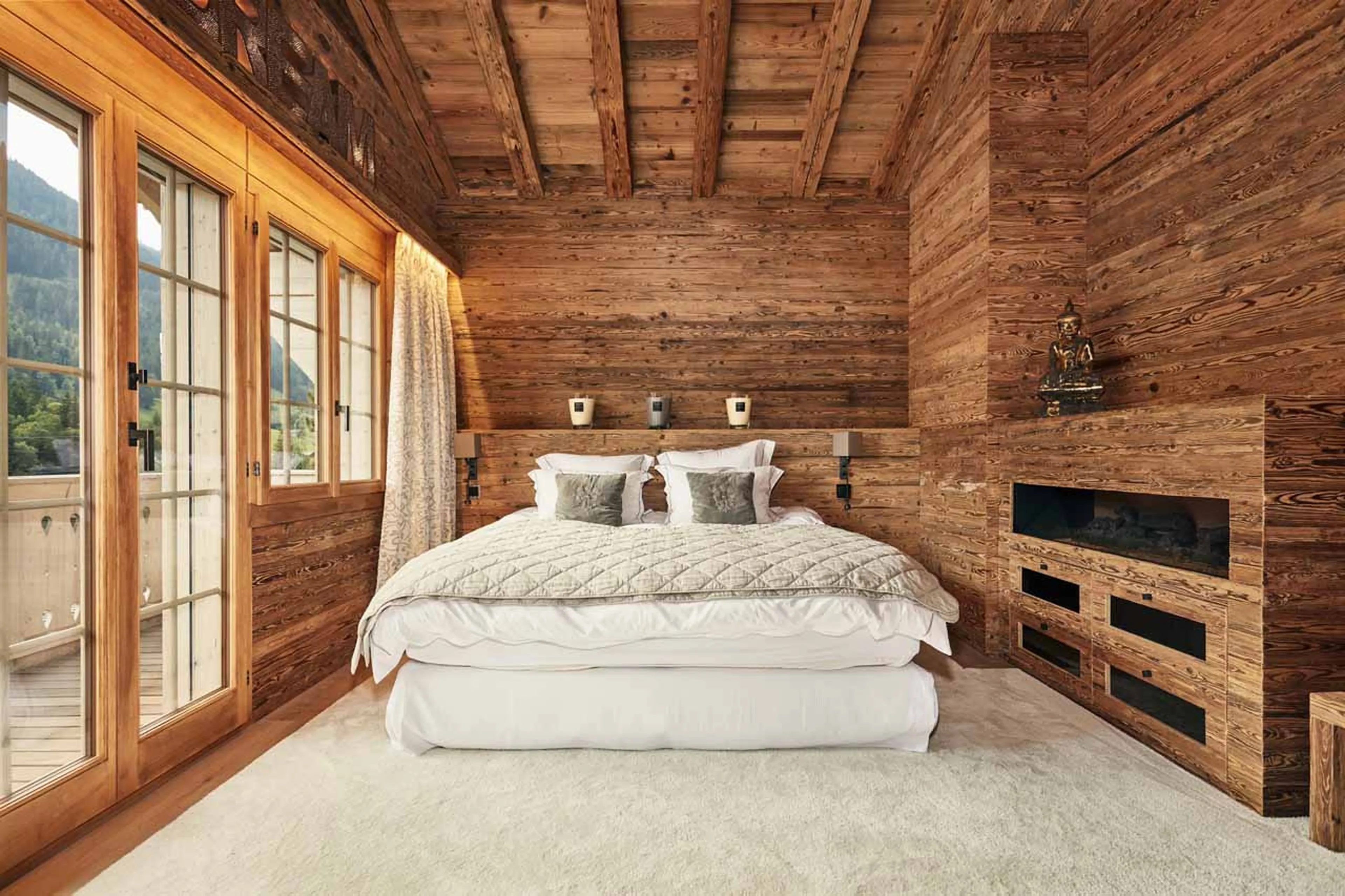 Double bedroom at Chalet Amorica in Gstaad