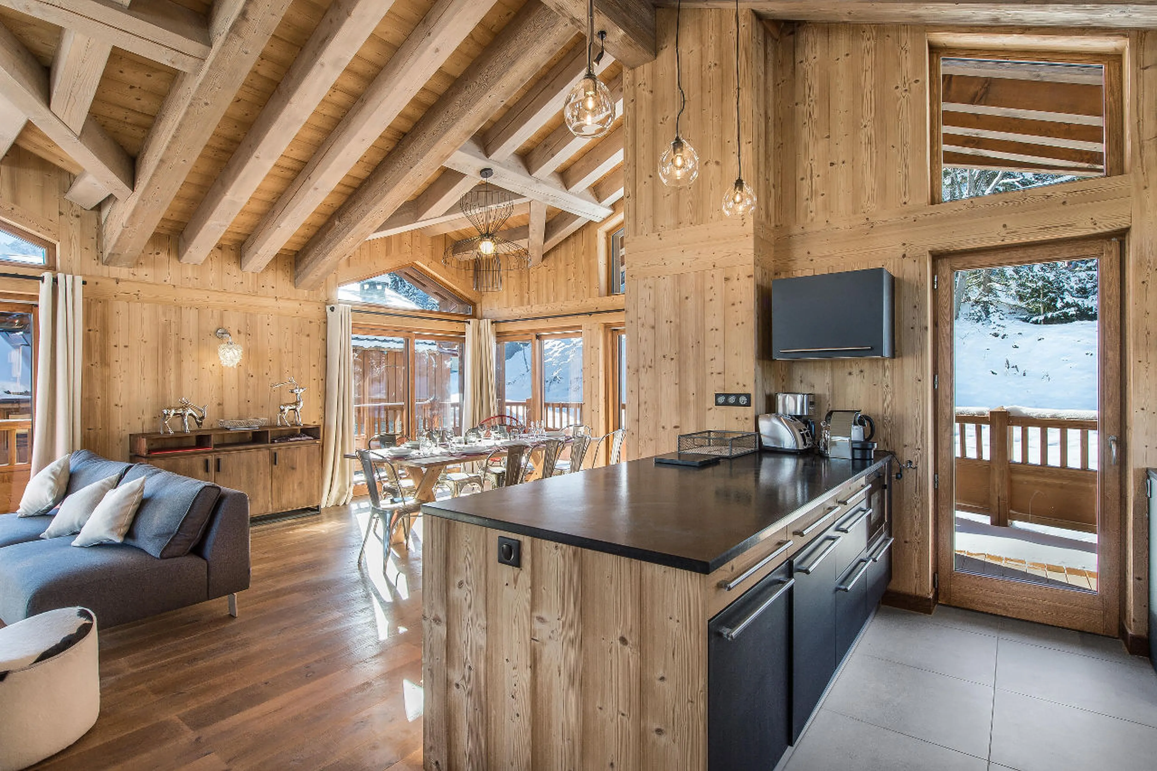 Kitchen at Chalet Ancolies in Courchevel 1550