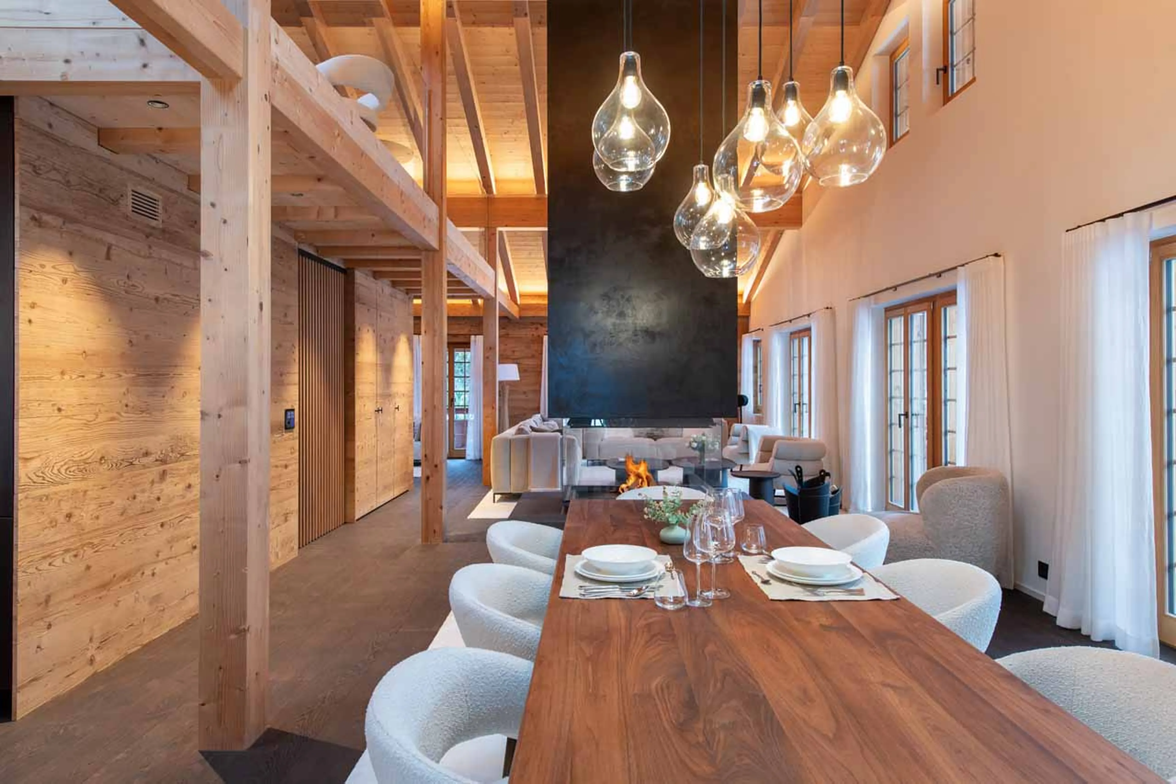 Dining table at Chalet Andra in Grindelwald
