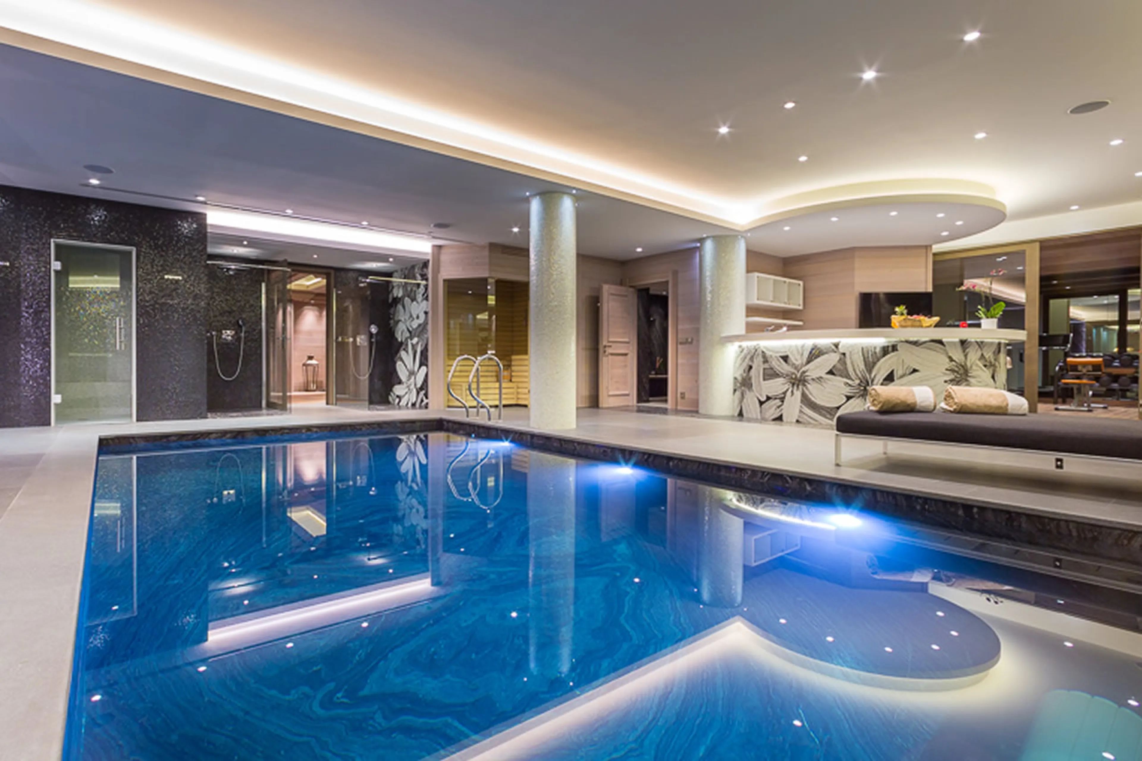 Inviting indoor swimming pool in Chalet Anemone in Courchevel 1850