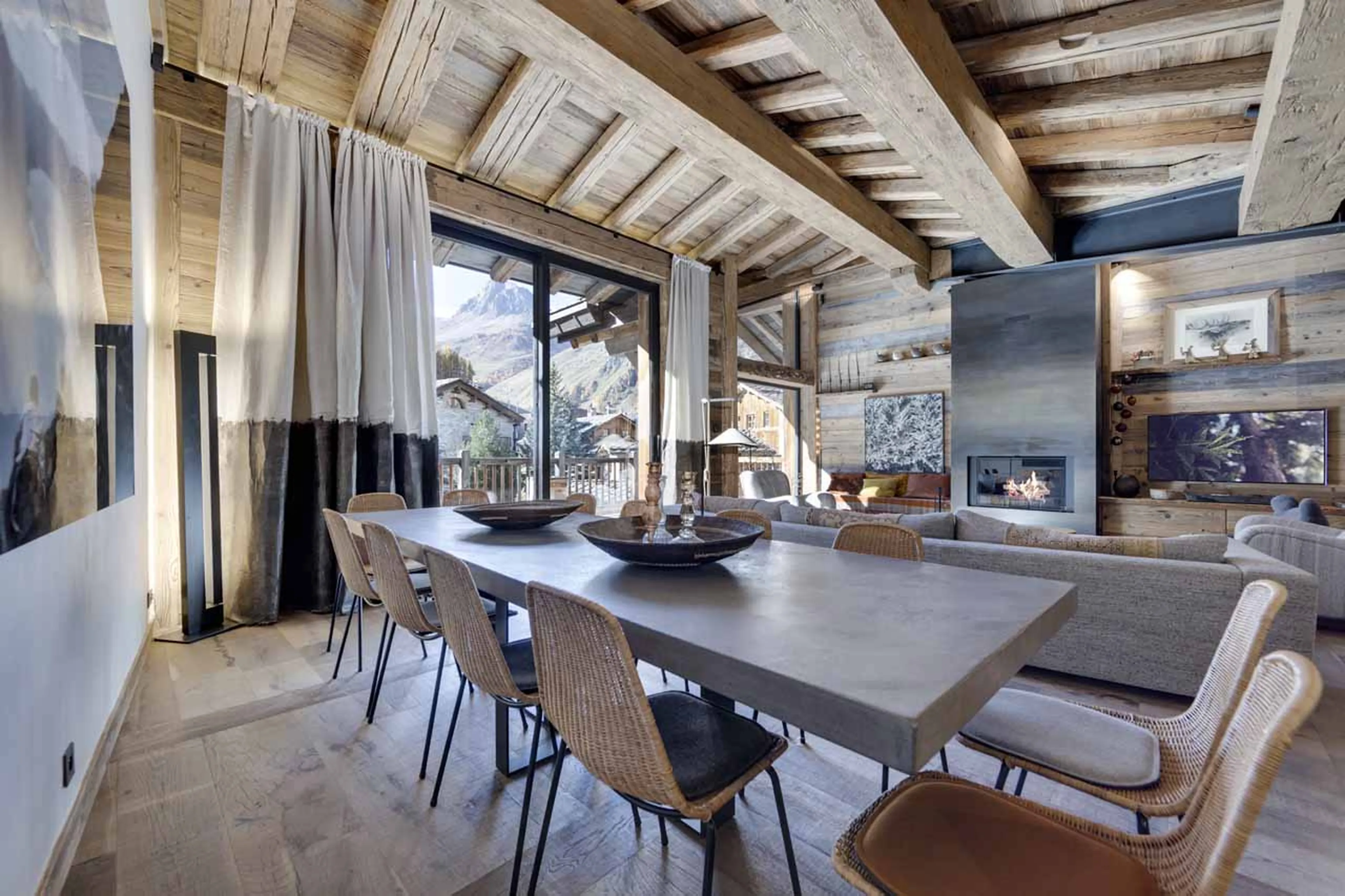 Dining area at Chalet Angelus 2 in Val d'Isere