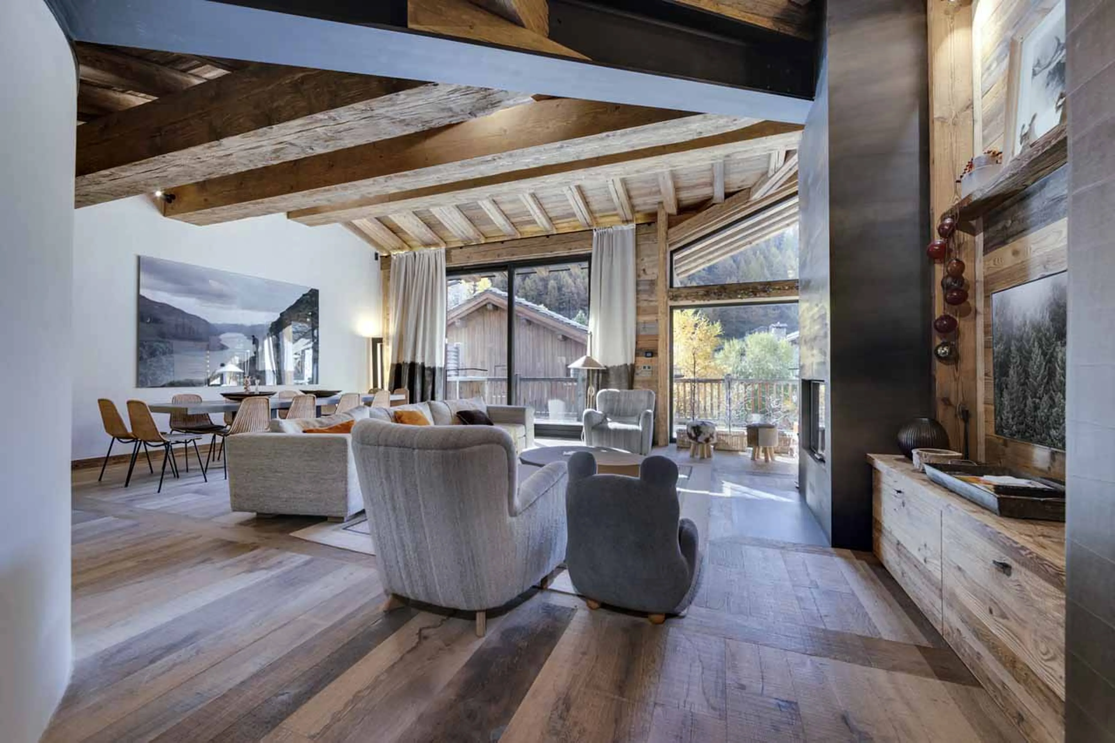 Living area at Chalet Angelus 2 in Val d'Isere
