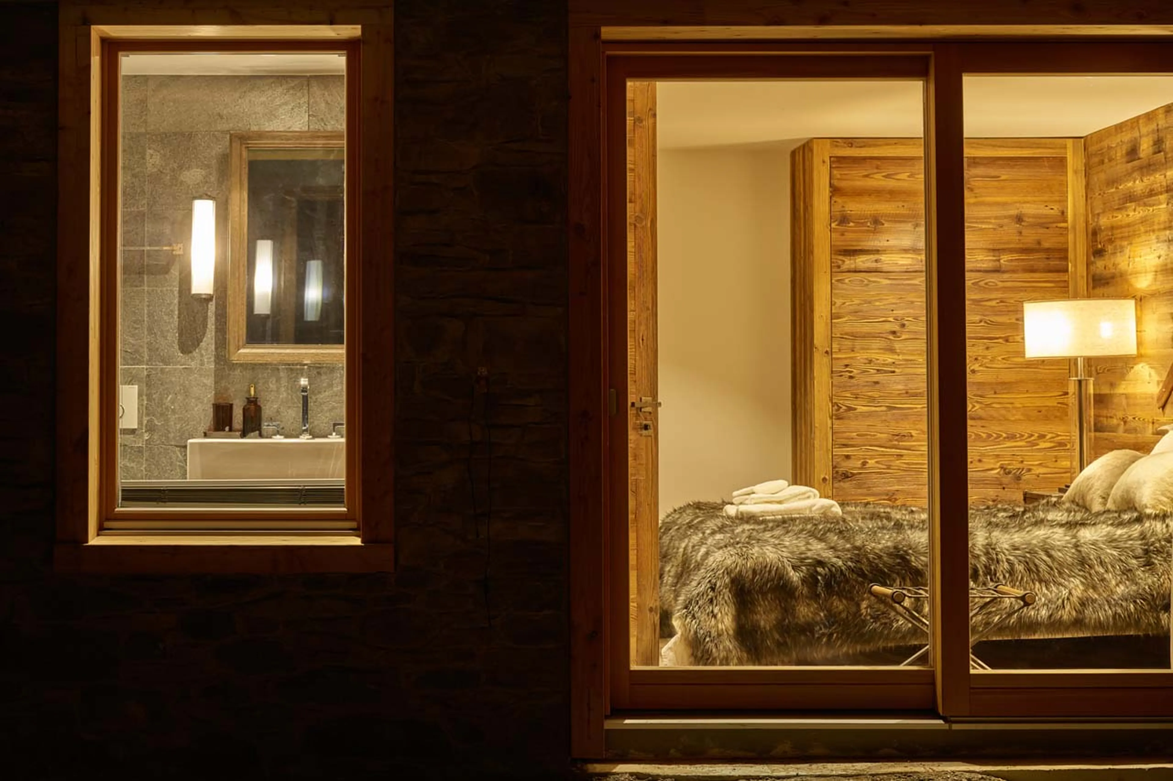 View of bedroom four at Chalet Annapurna in Saas Fee