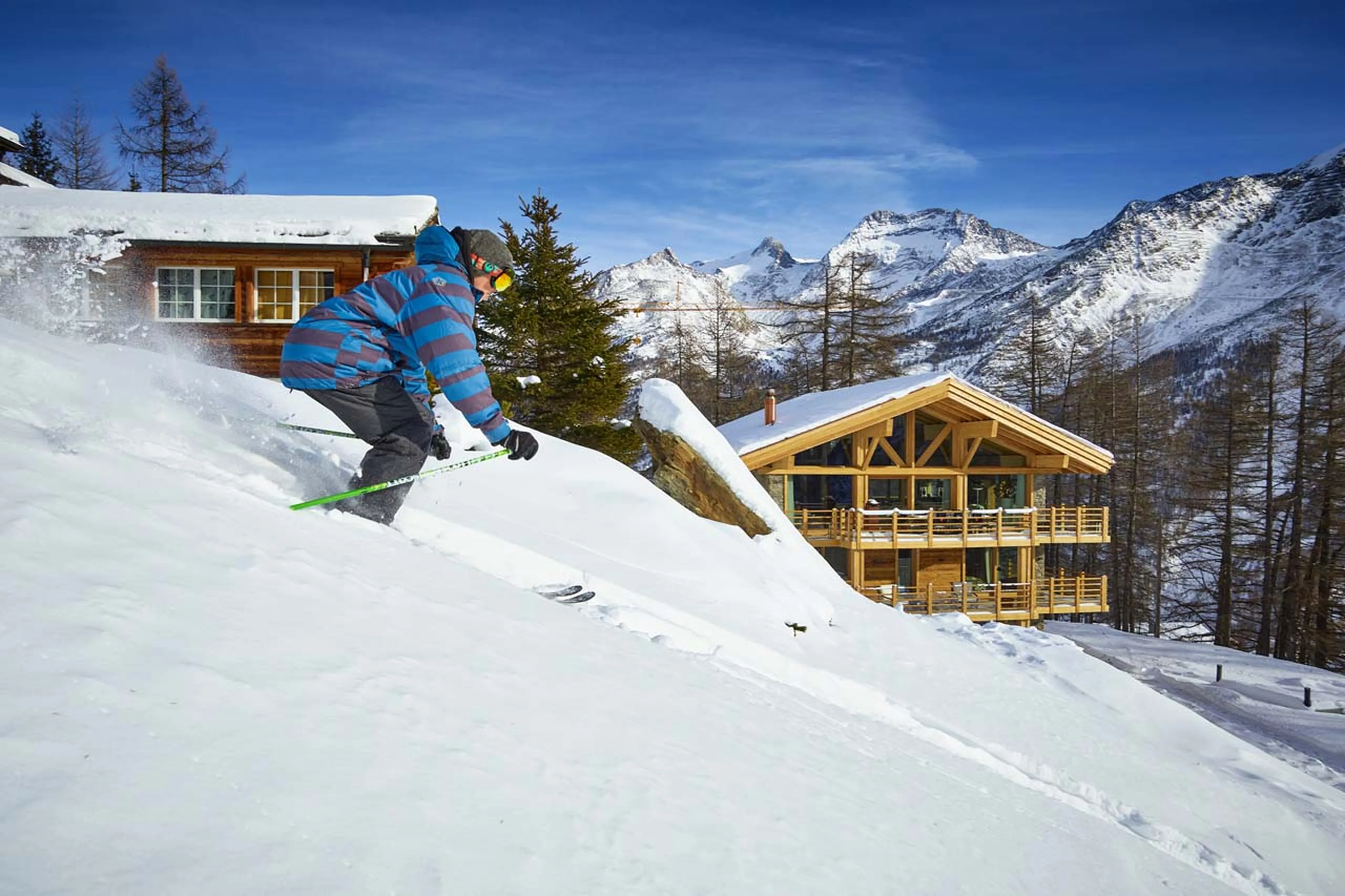 Ski-out access from Chalet Annapurna in Saas Fee