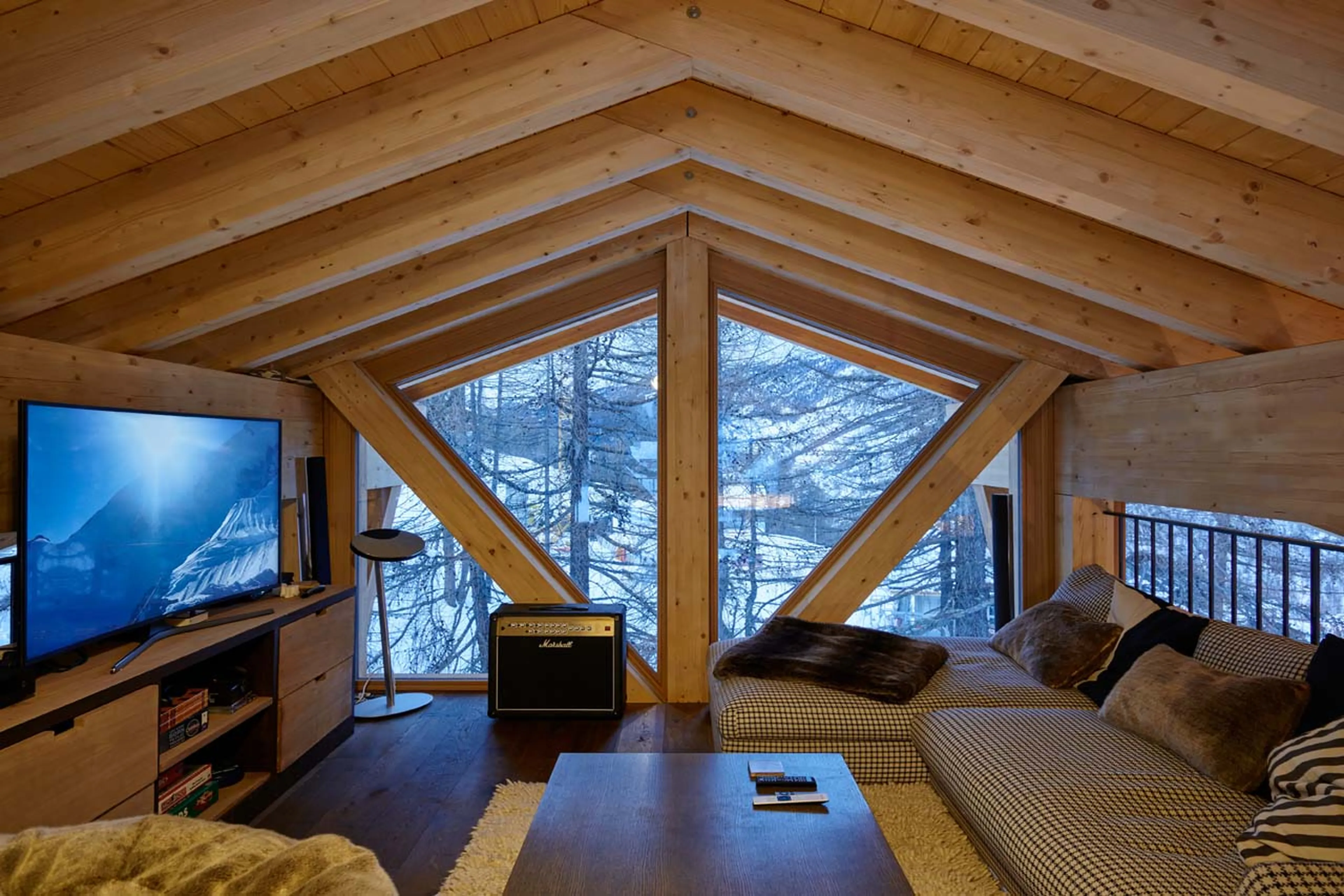 TV snug at Chalet Annapurna in Saas Fee