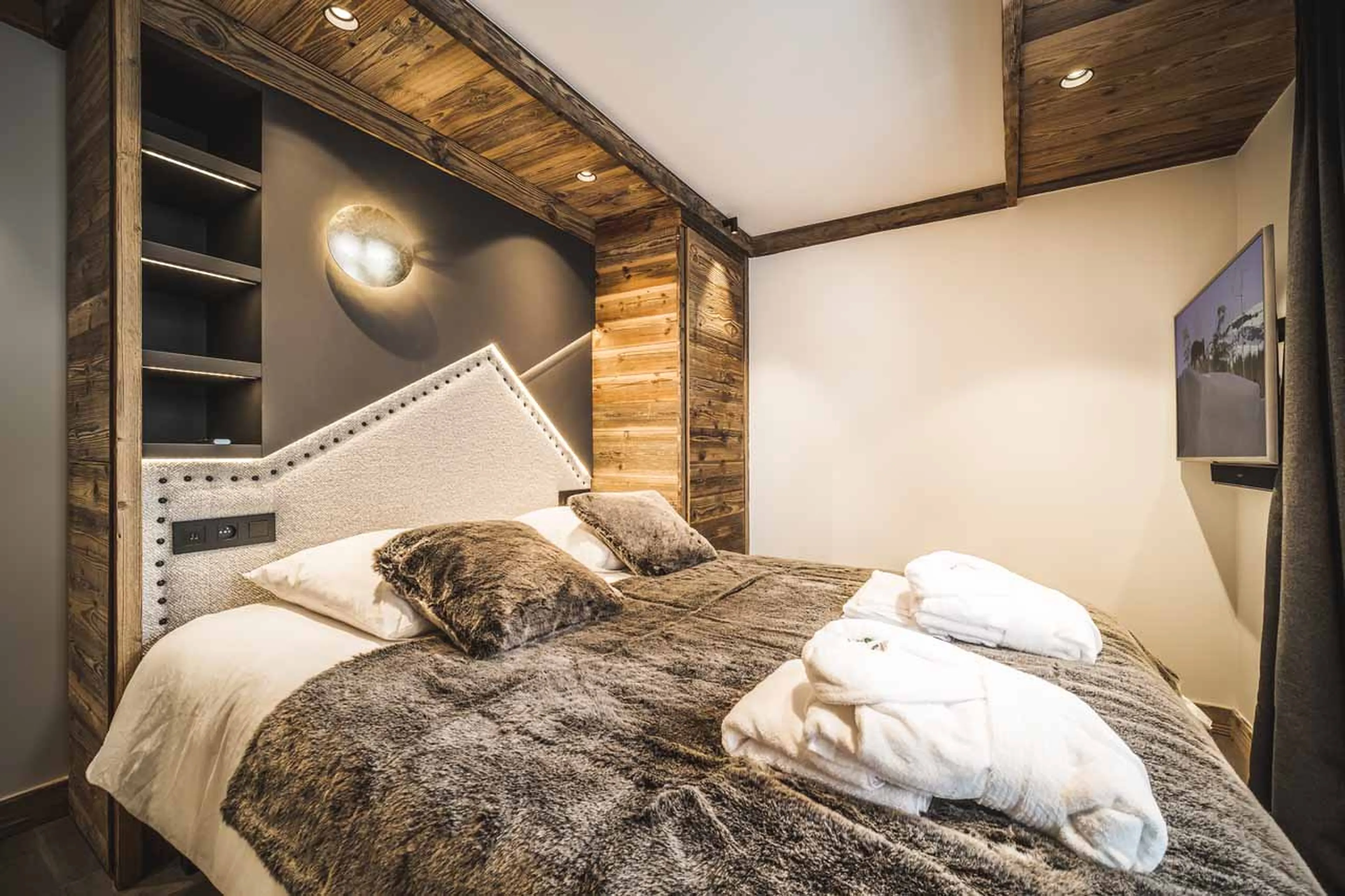 Bedroom three at Chalet Arolla in Tignes