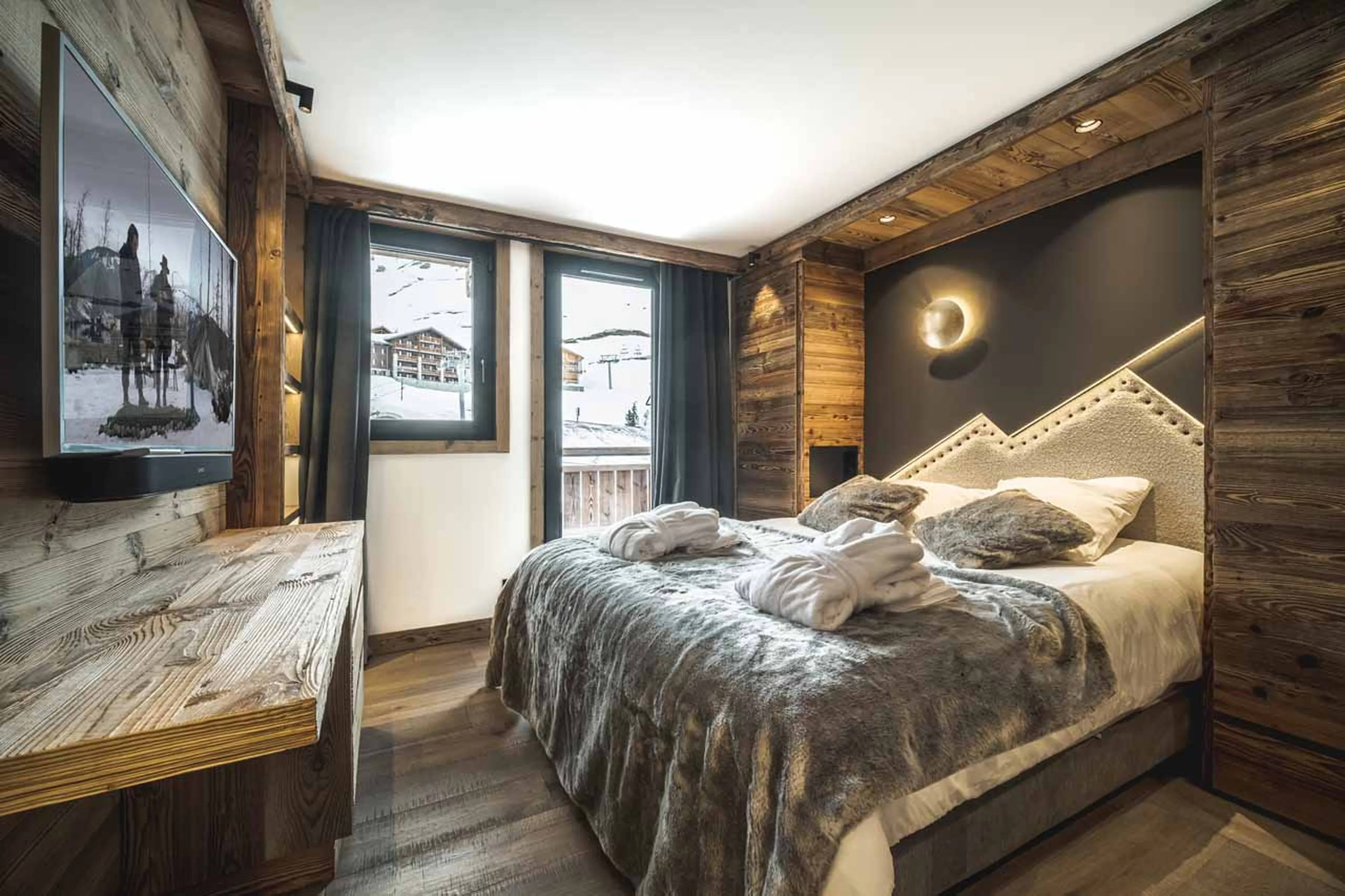 Bedroom four at Chalet Arolla in Tignes