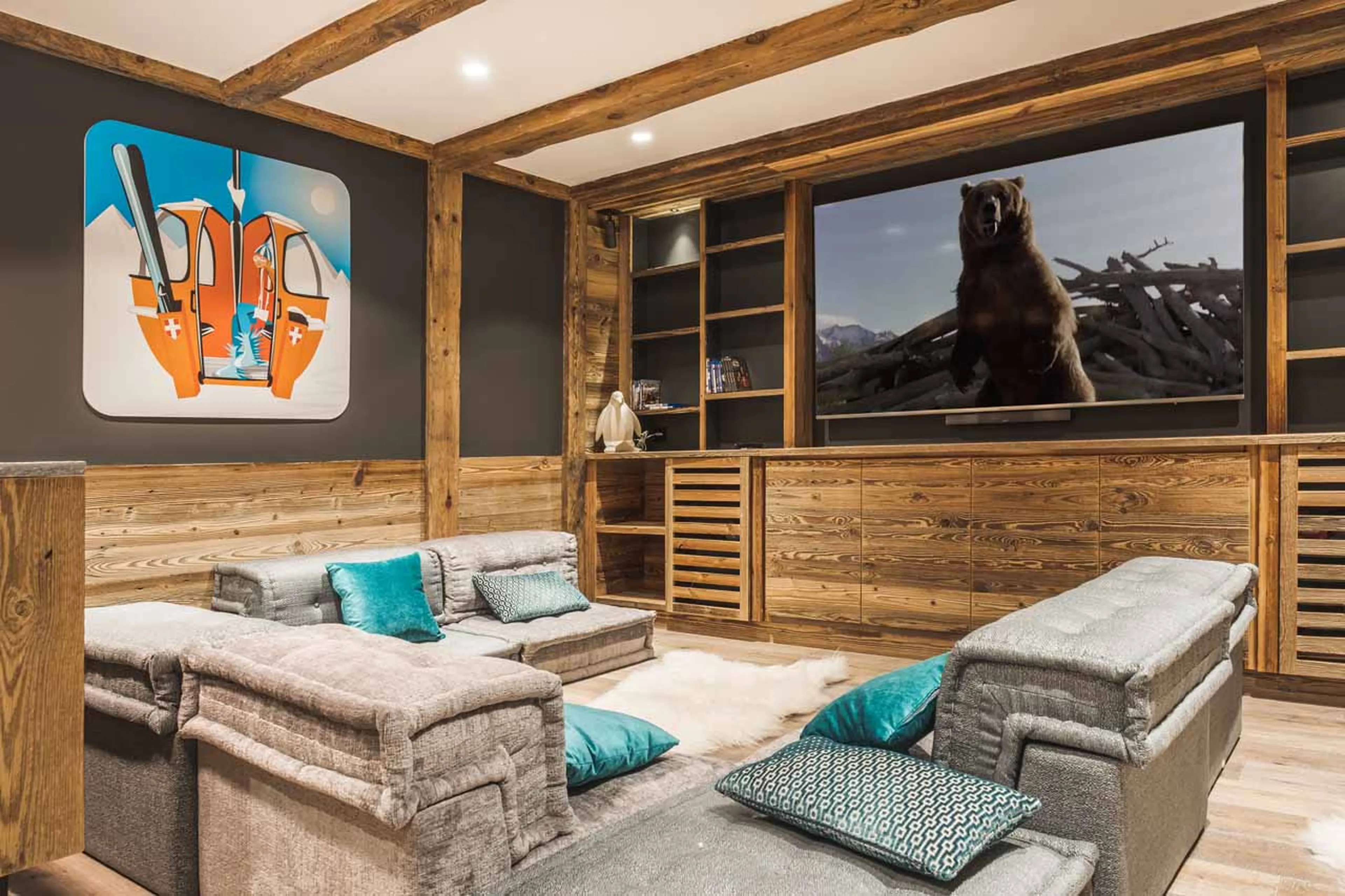 Cinema room at Chalet Arolla in Tignes