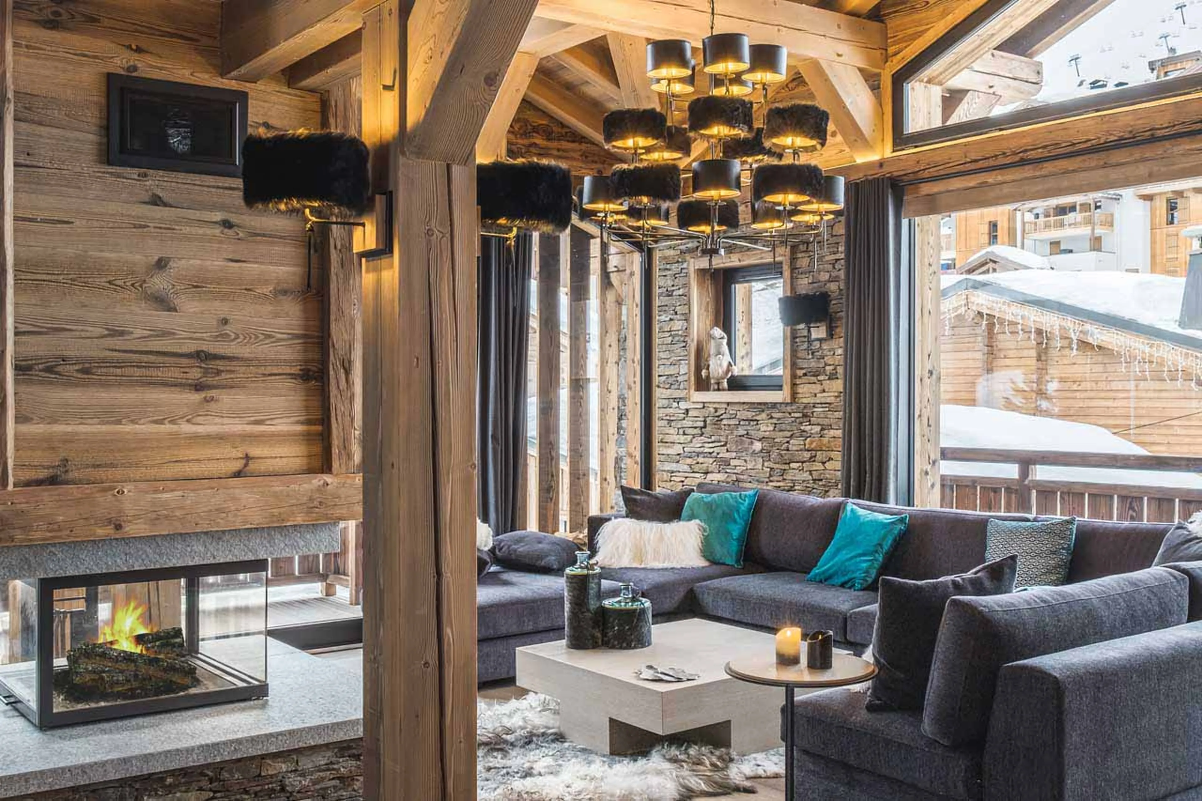 Fireplace in Chalet Arolla in Tignes