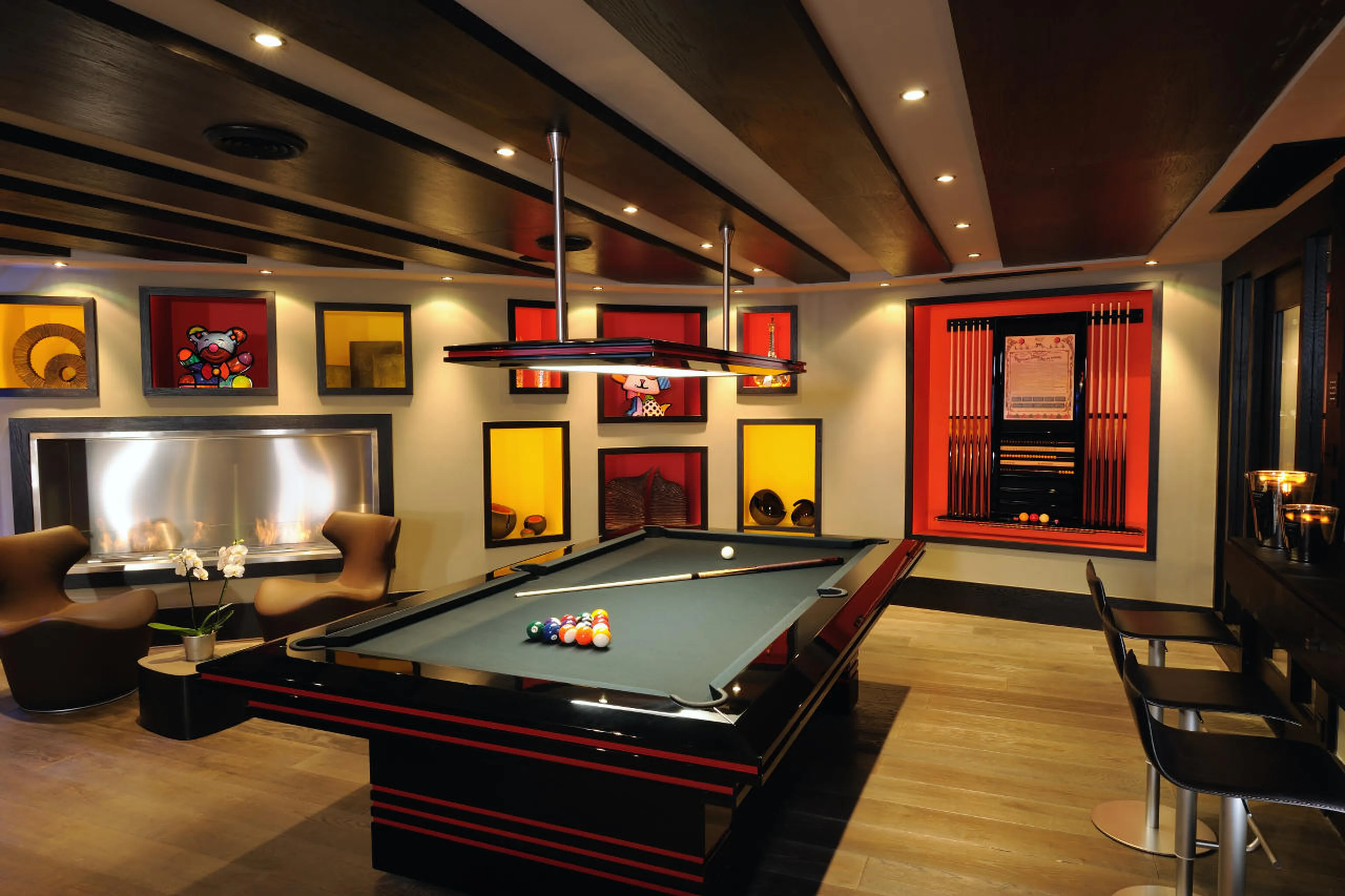 Pool table corner in Chalet Art in Courchevel 1850