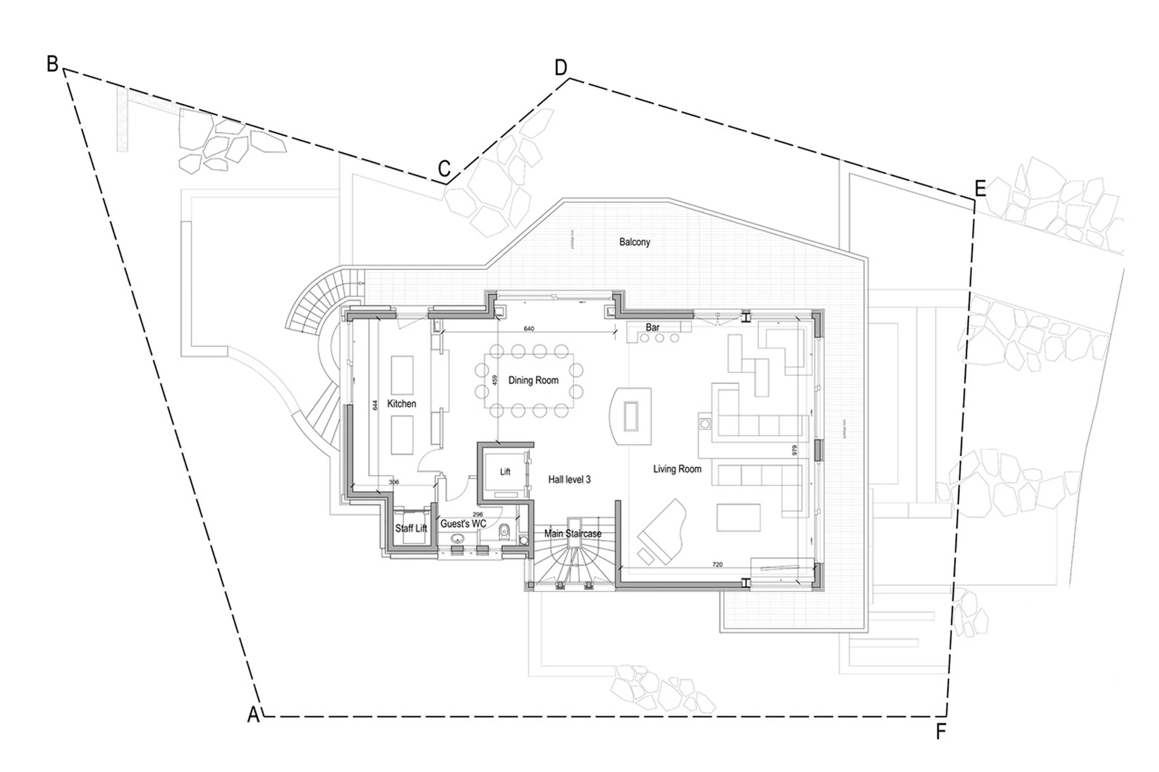 Level 3 floor plan of Chalet Art in Courchevel 1850