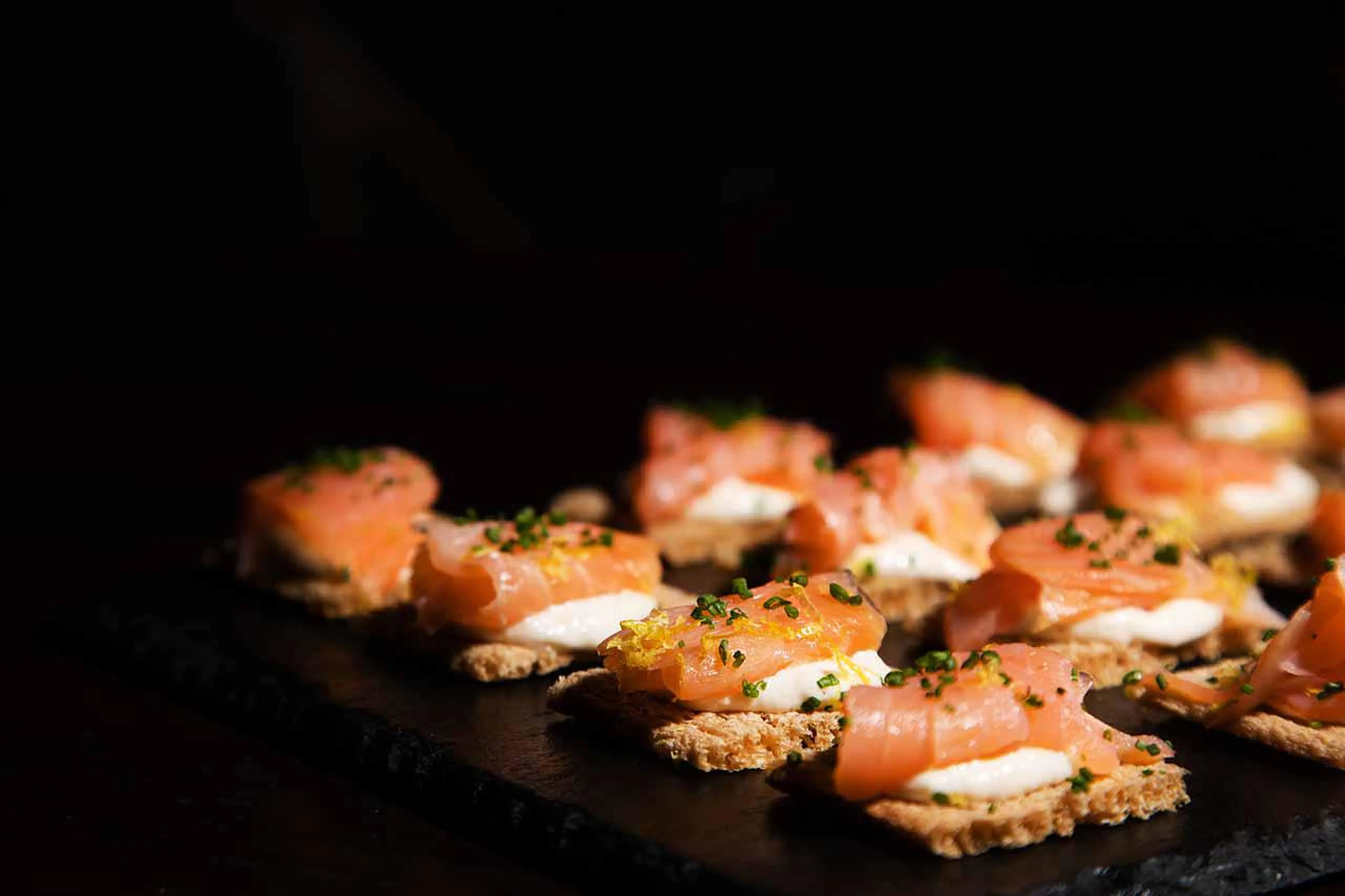 Canapes at Chalet Artemis in St Anton