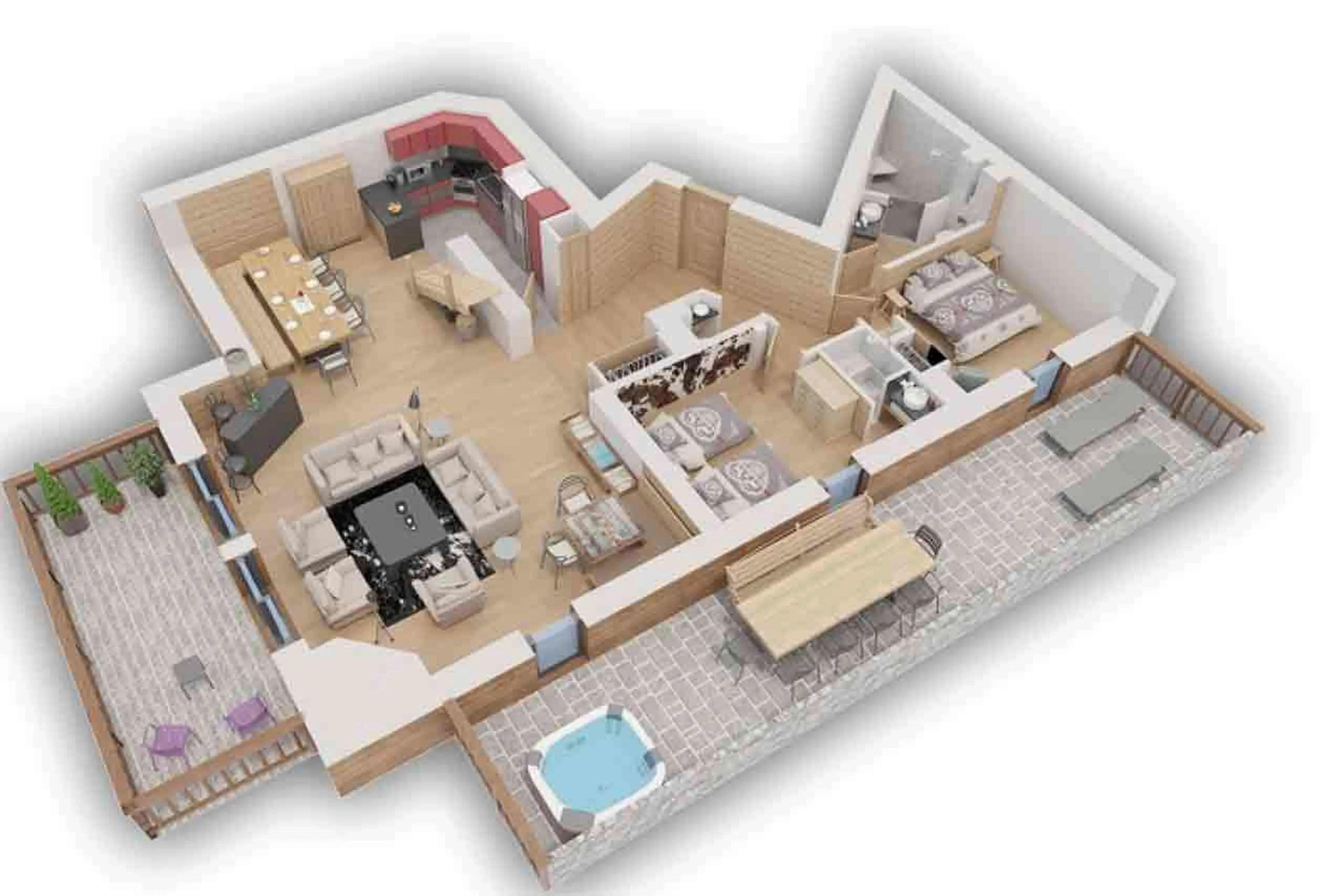 Level 0 floor plan of Chalet Artemis in Val d'Isere