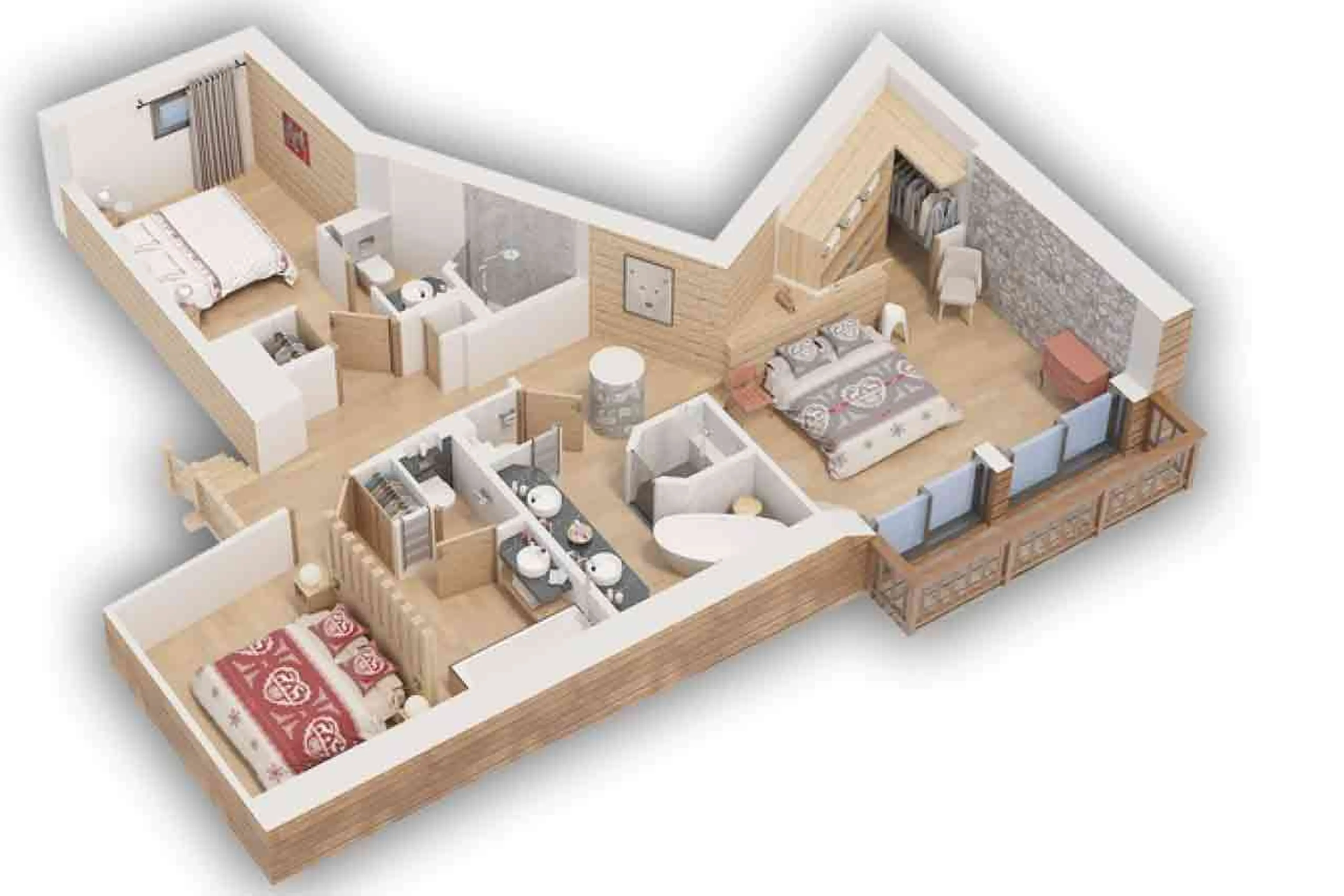 Level 1 floor plan of Chalet Artemis in Val d'Isere
