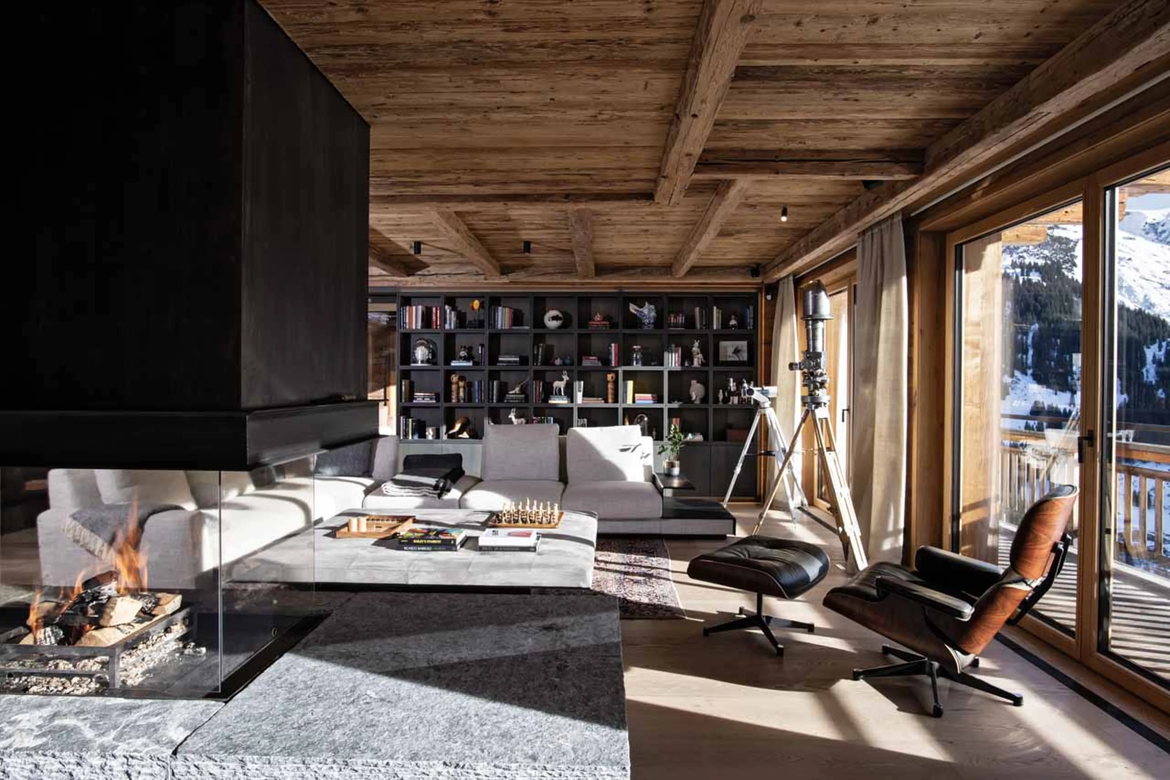 Living room at Chalet Arula 1 in Lech