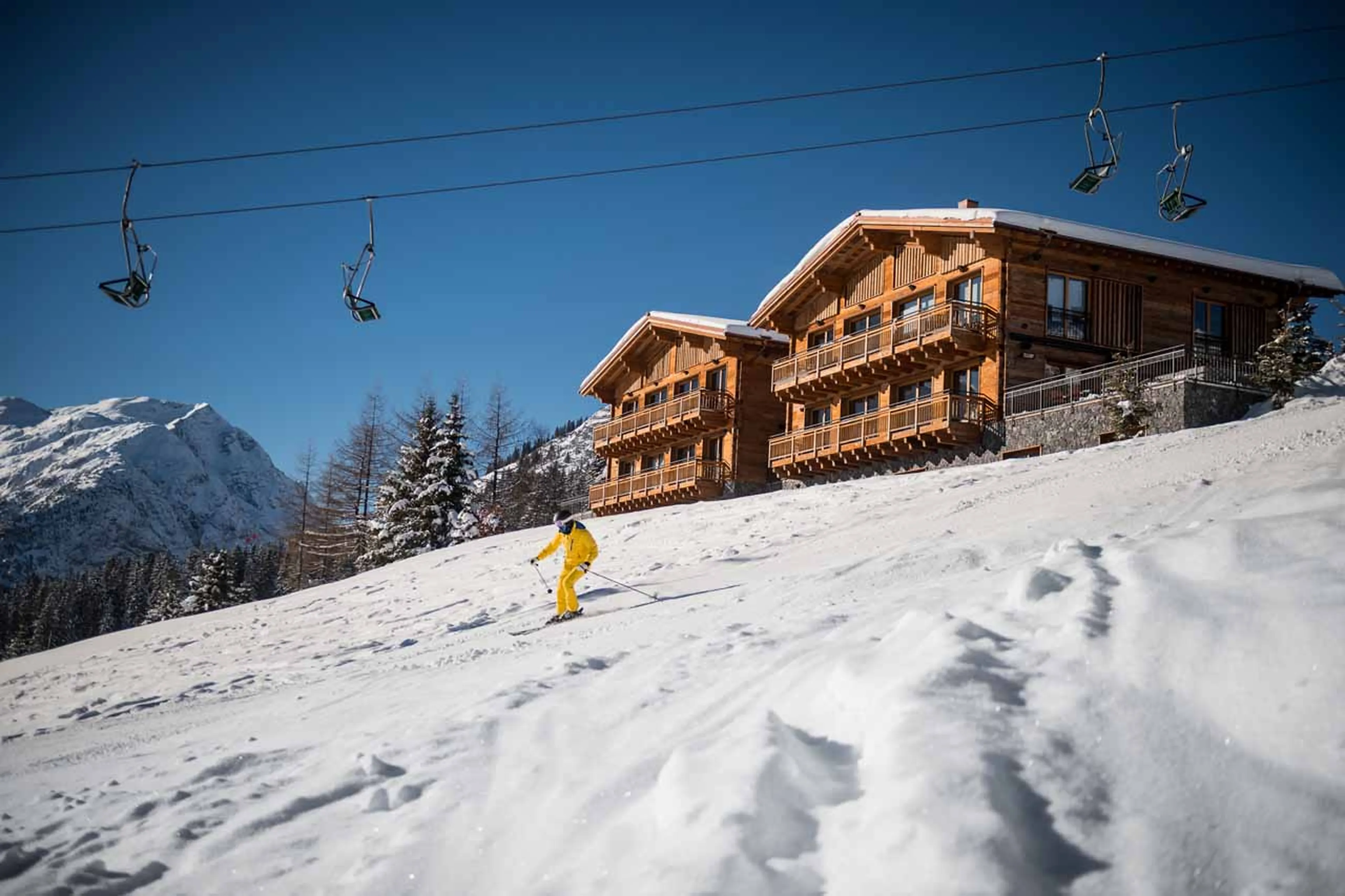 Ski-in/ski-out access to Chalet Arula 1 in Lech