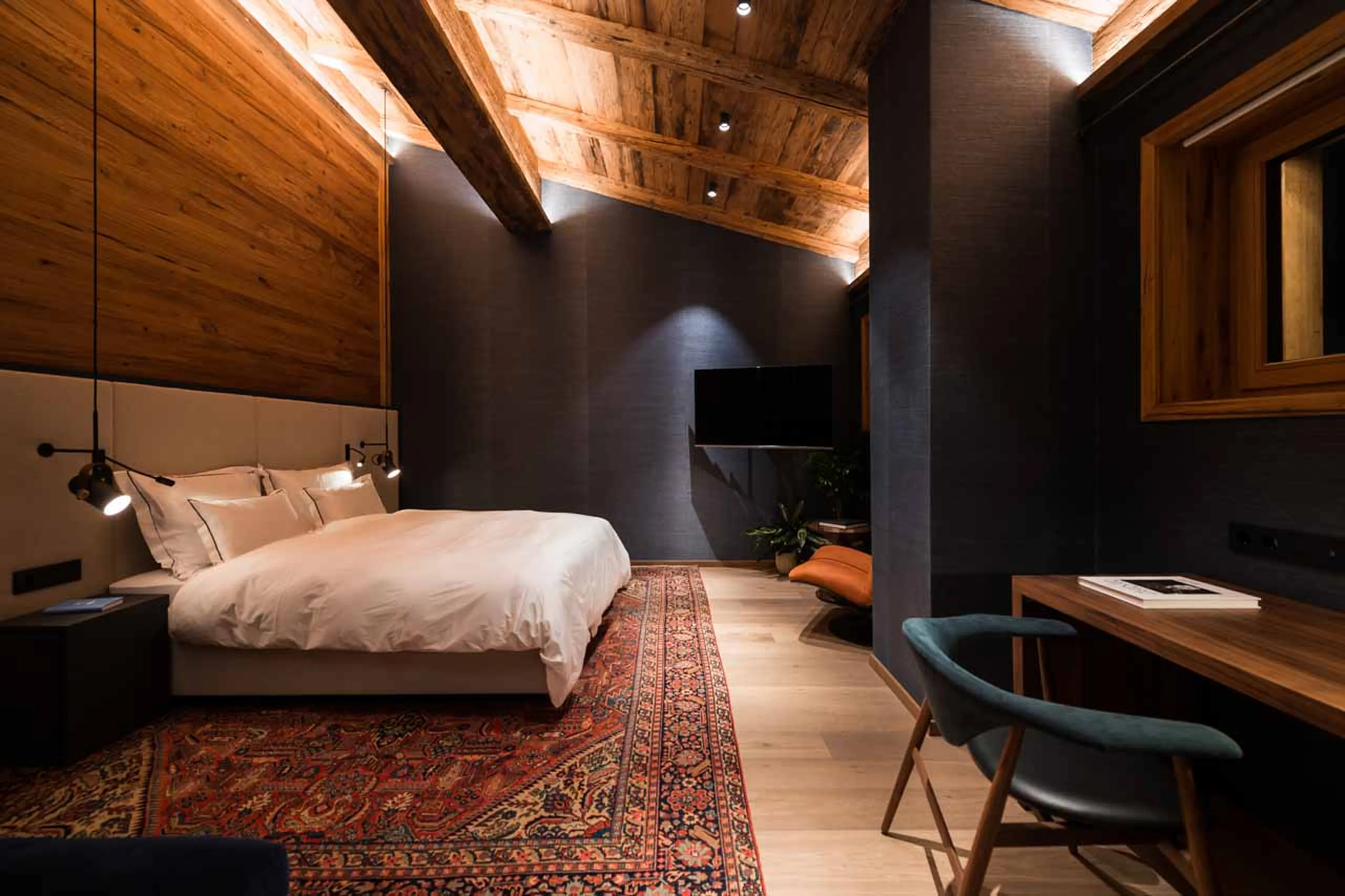 Bedroom two at Chalet Arula 1 in Lech