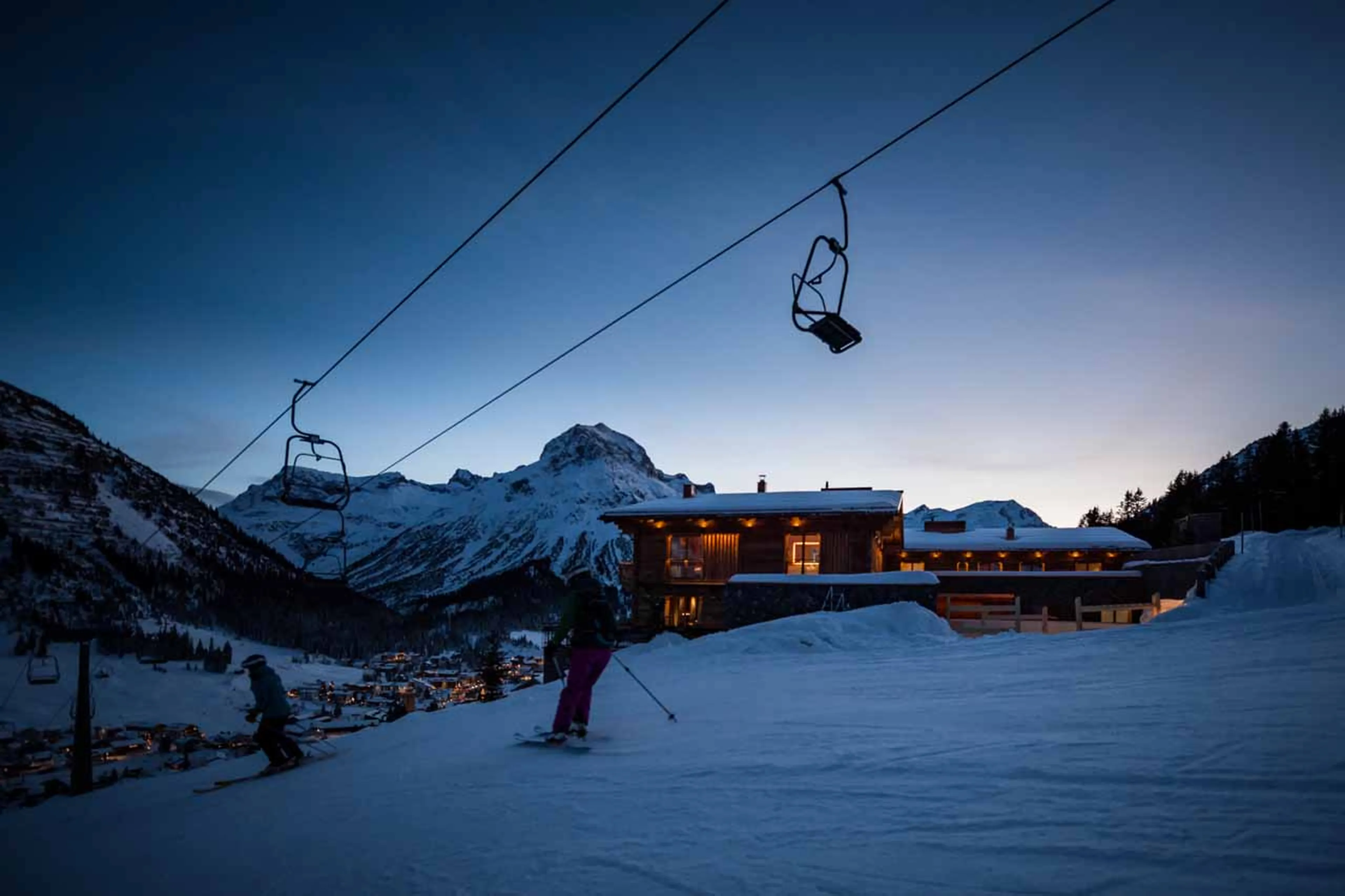 Ski-in/ski-out access to Chalet Arula 2 in Lech