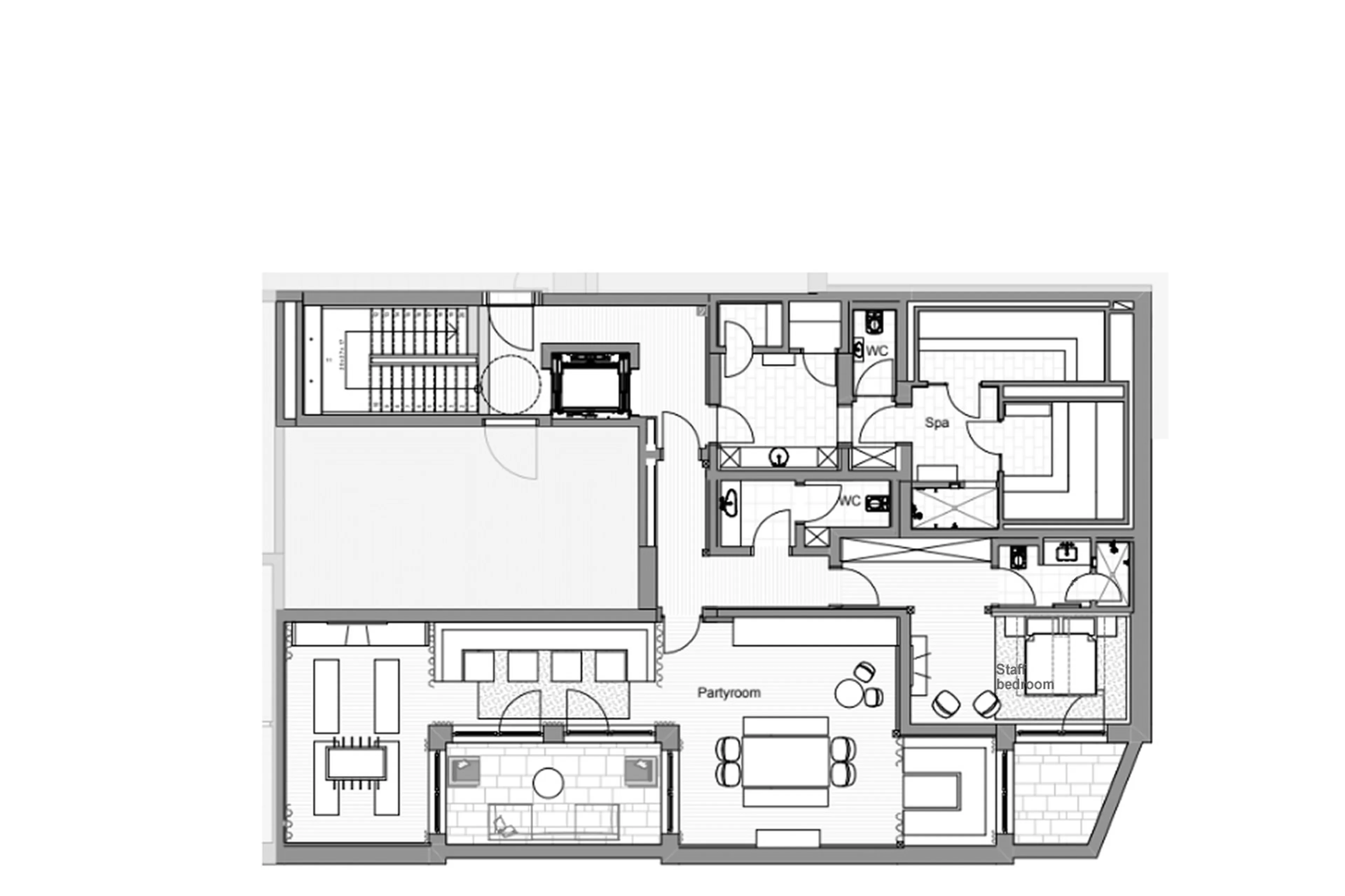 Level -1 floor plan at Chalet Arula 2 in Lech
