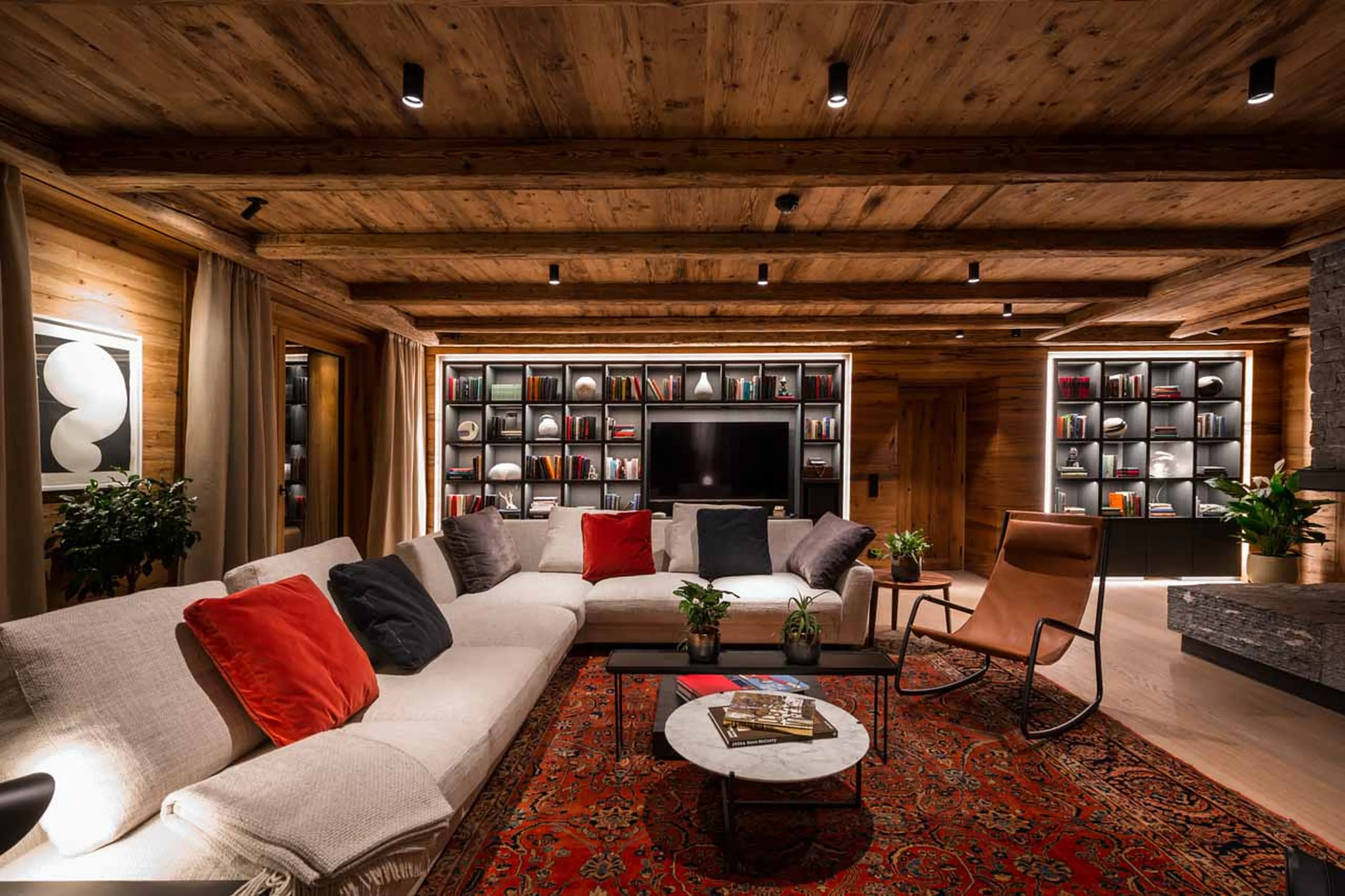 Sofas and TV in living room