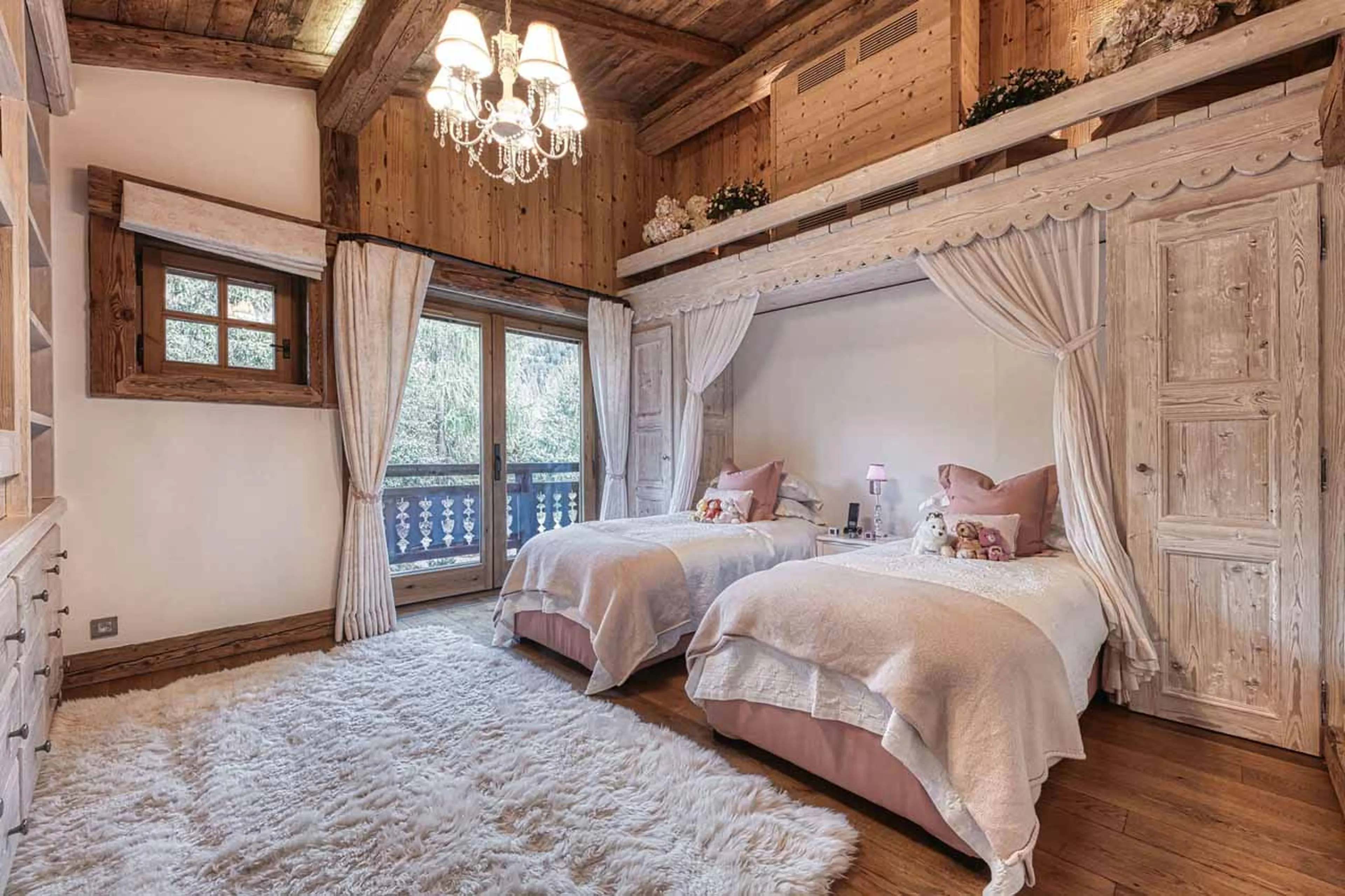 Bedroom two at Chalet Aspen in Megeve