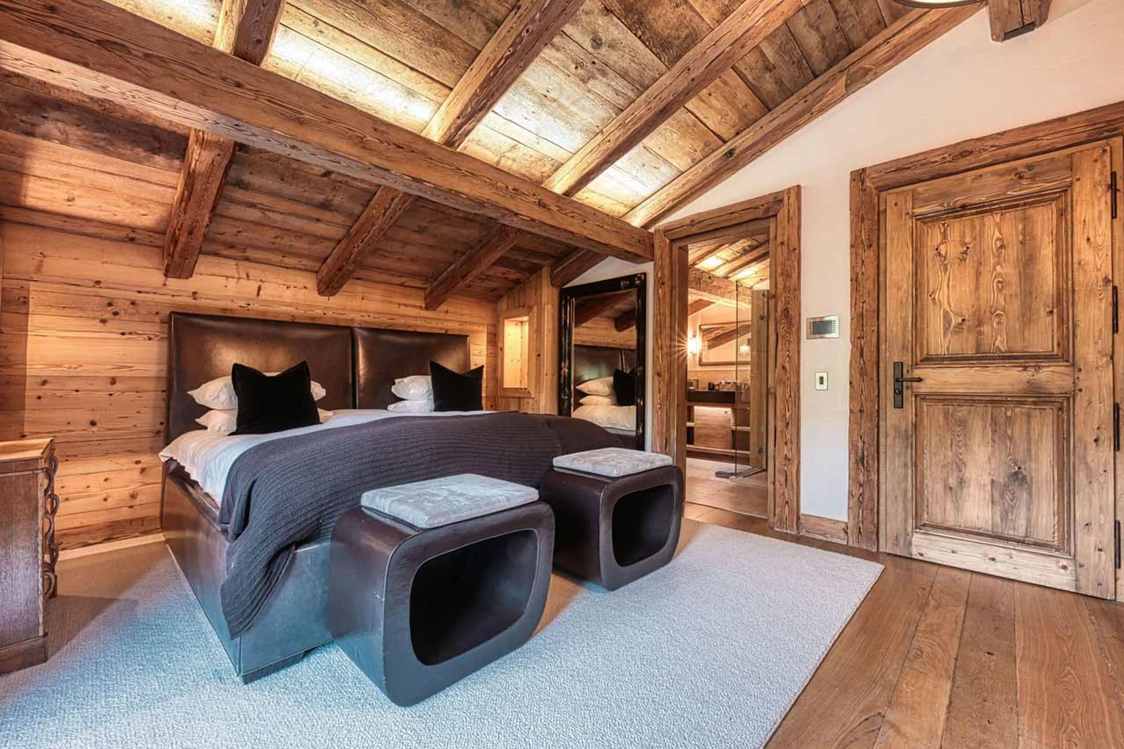 Bedroom three at Chalet Aspen in Megeve
