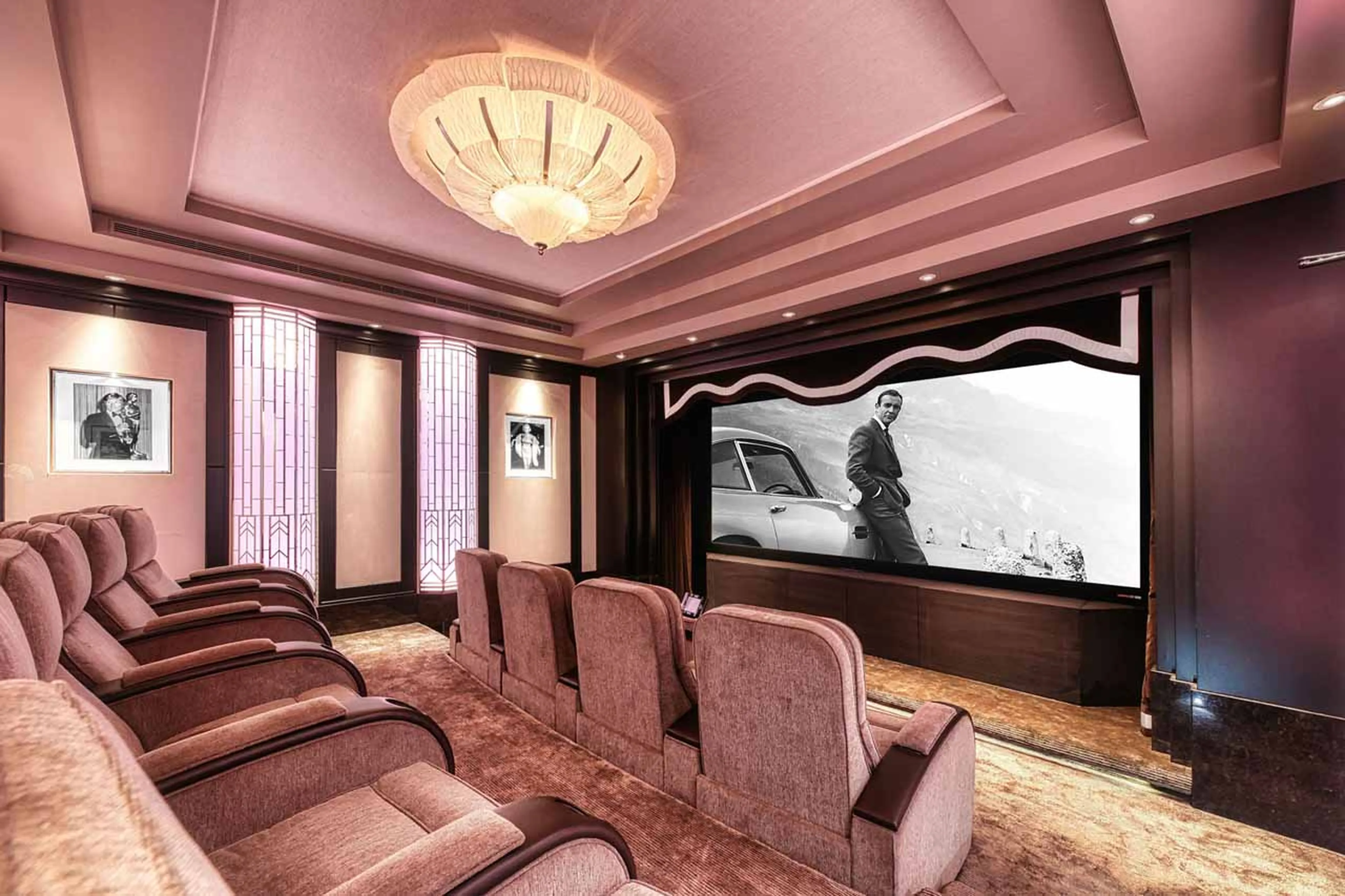 Cinema room at Chalet Aspen in Megeve