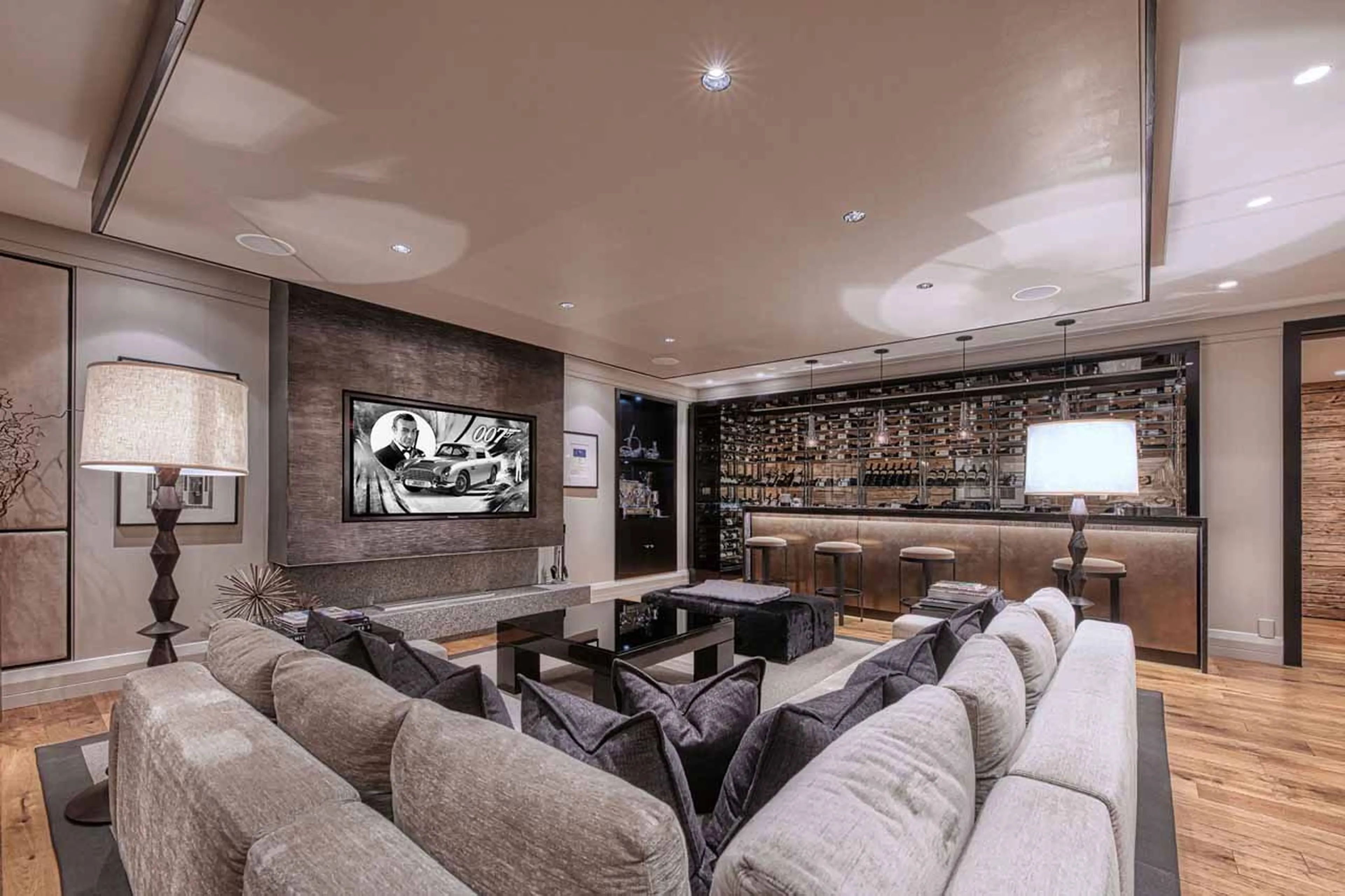 Entertainment room at Chalet Aspen in Megeve