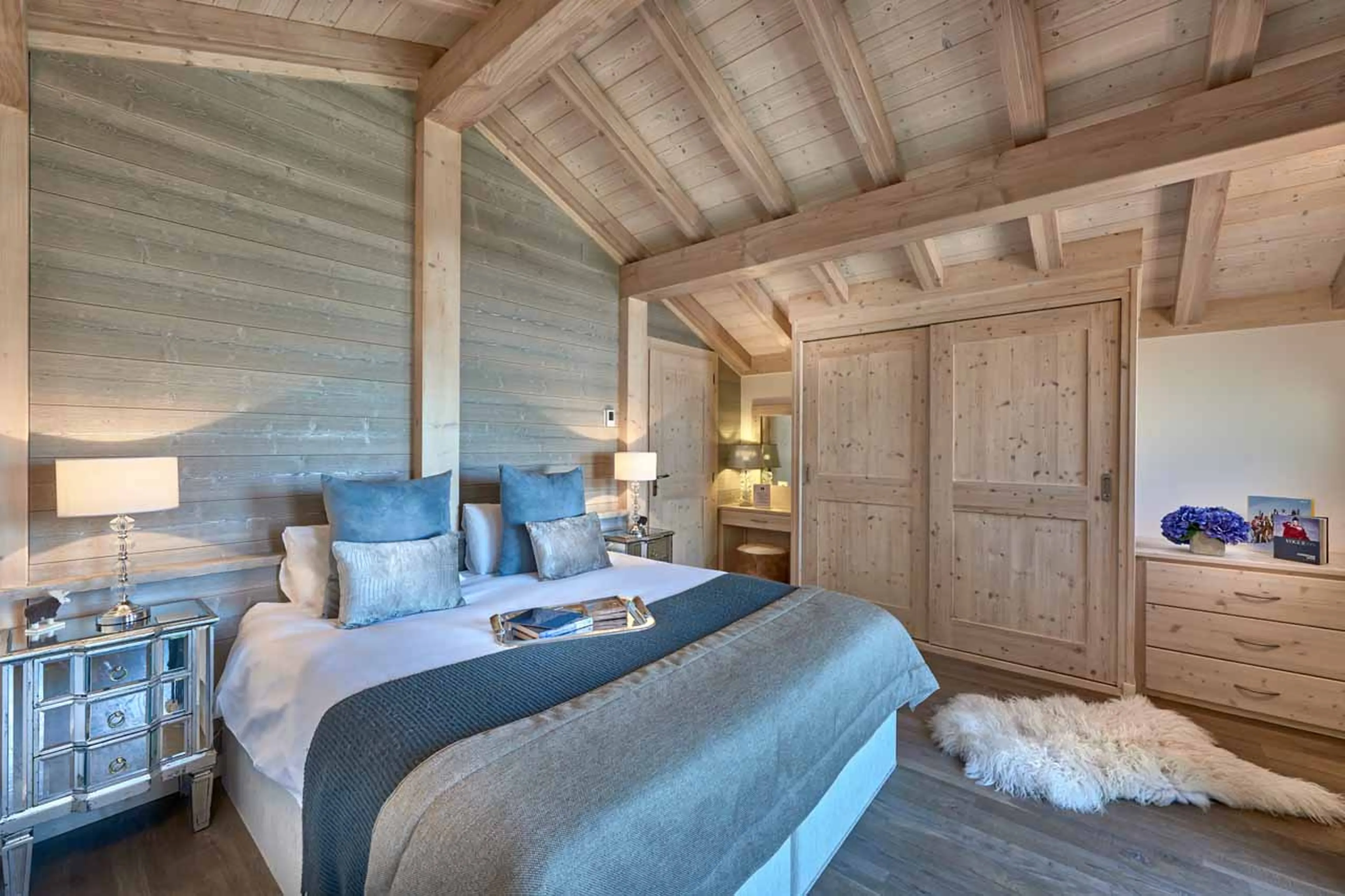 Bedroom one at Chalet Aubois in Morzine