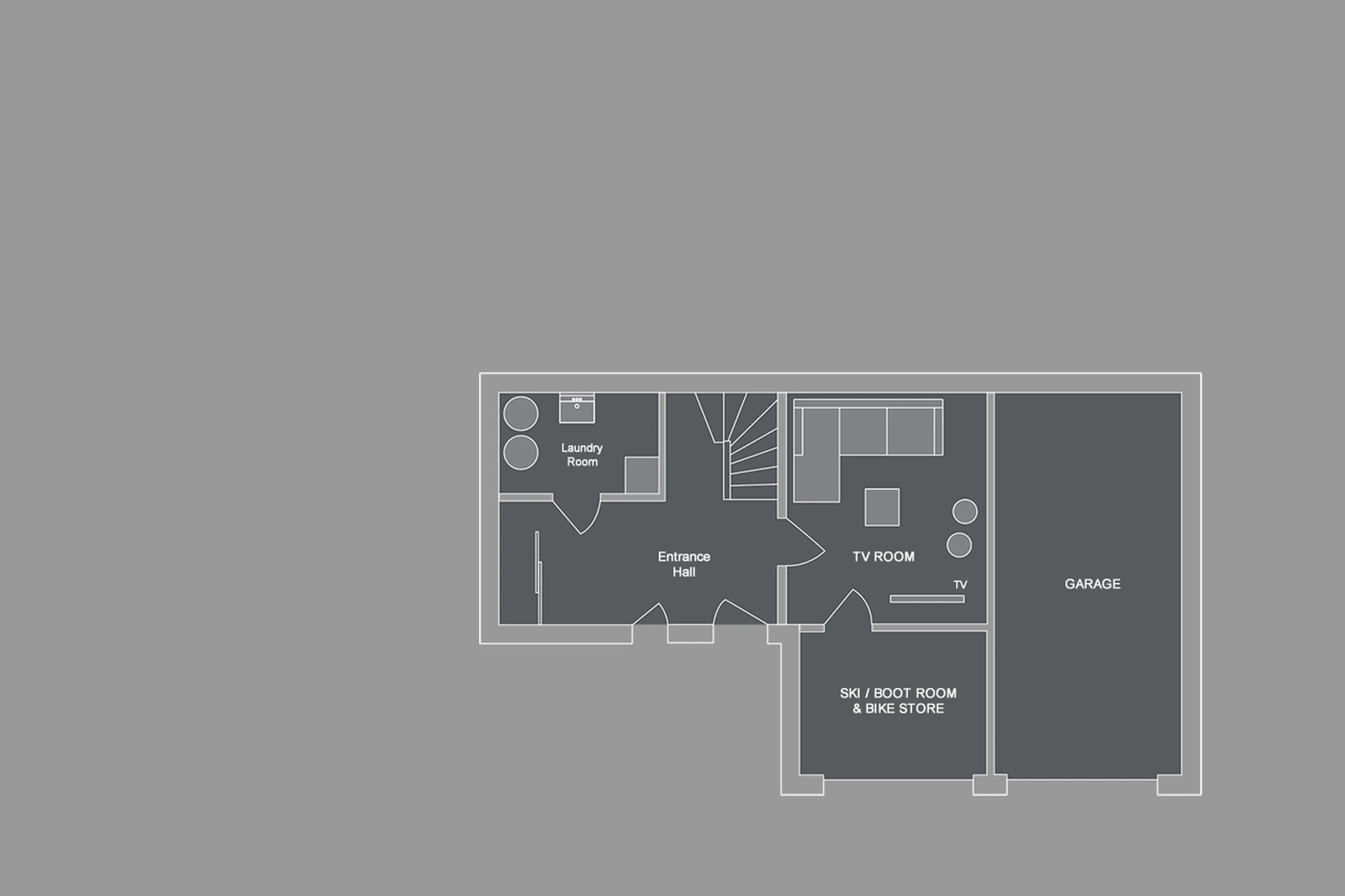 Level 0 floor plan of Chalet Aubois in Morzine
