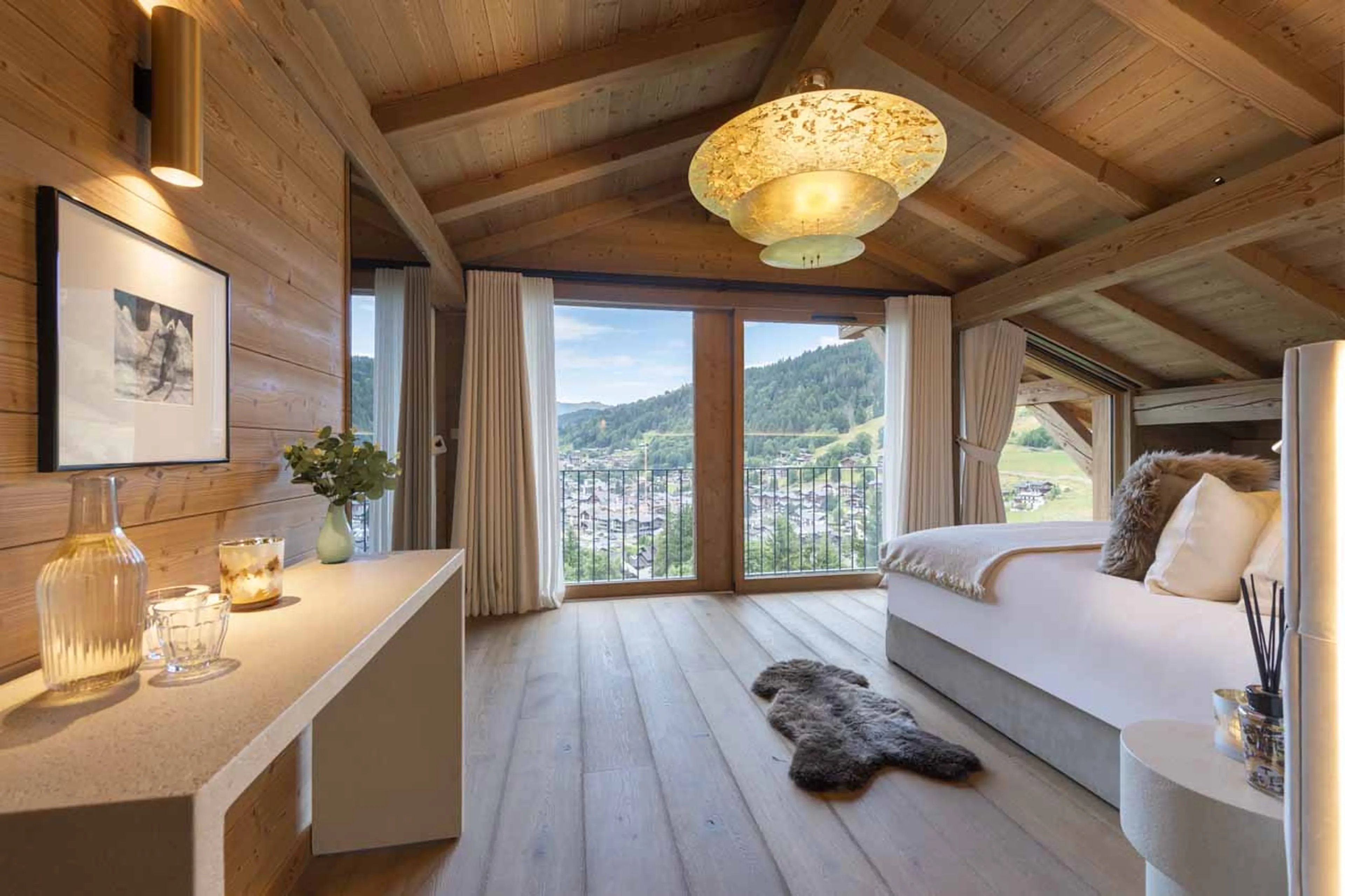 Bedroom 1 view at Chalet Avalon in Les Gets