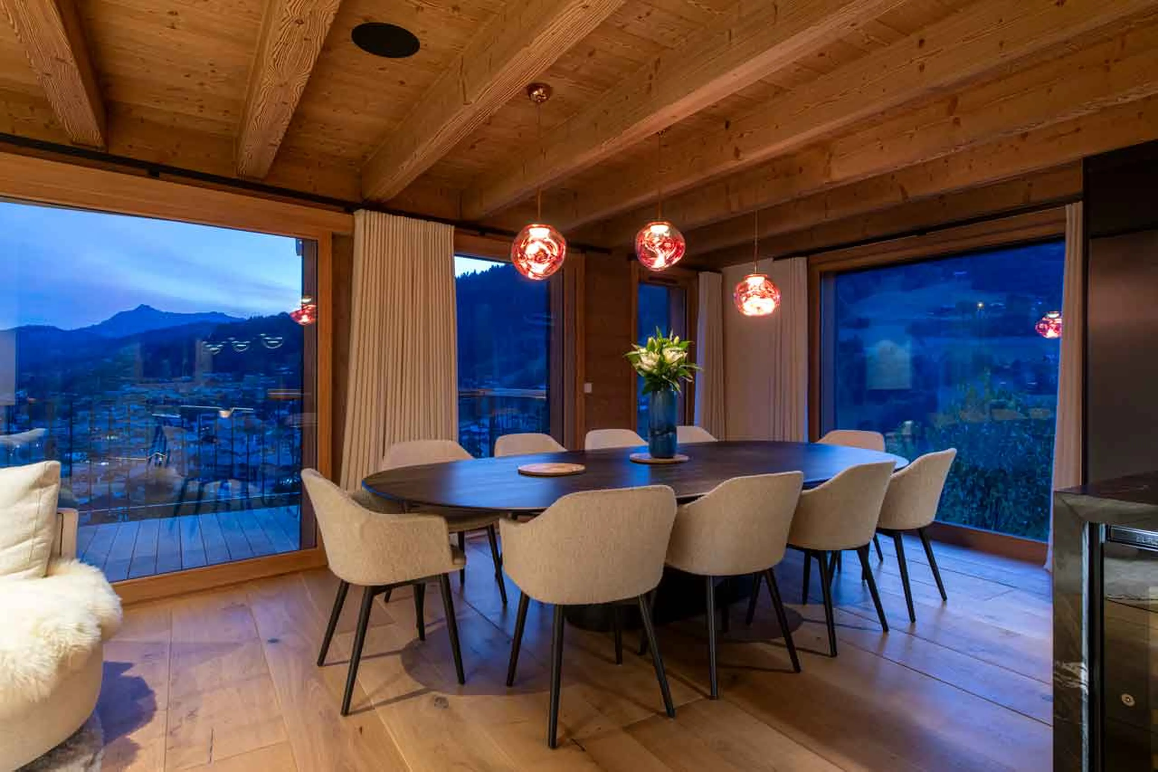 Dining area at Chalet Avalon in Les Gets